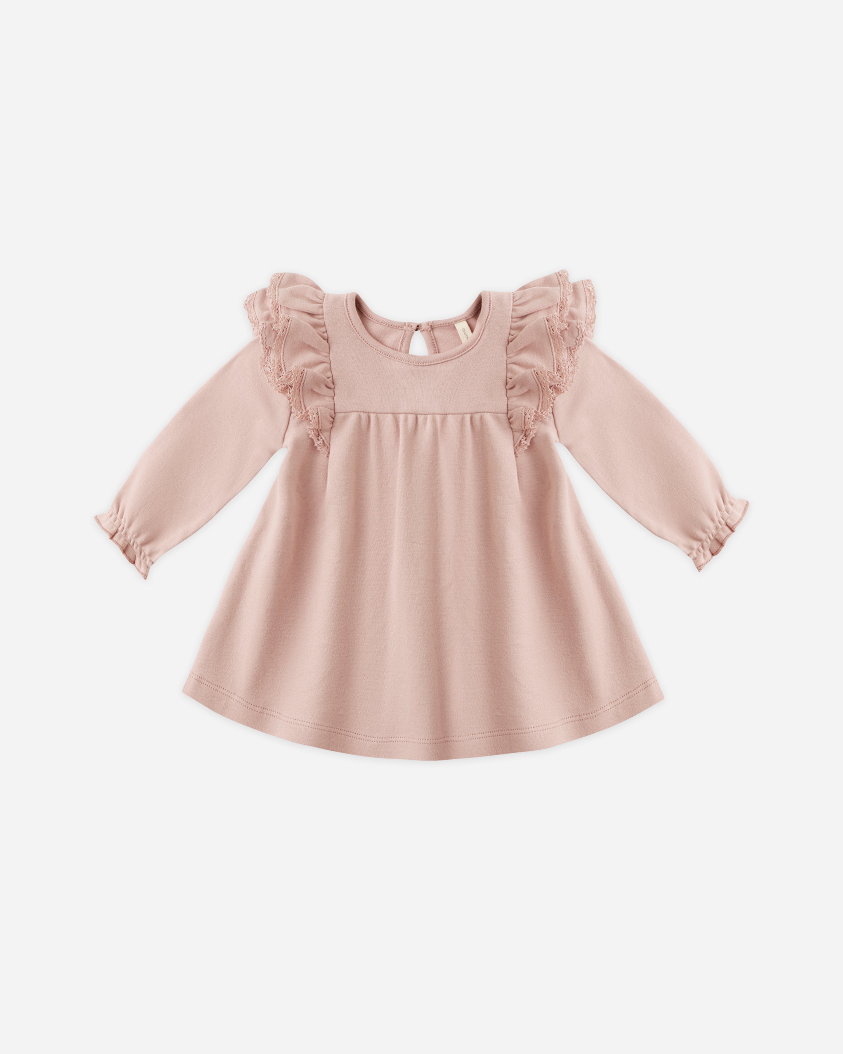 Rylee + Cru ライリーアンドクルー ベビー服 子供服  ロングスリーブフラッタードレス　ローズ