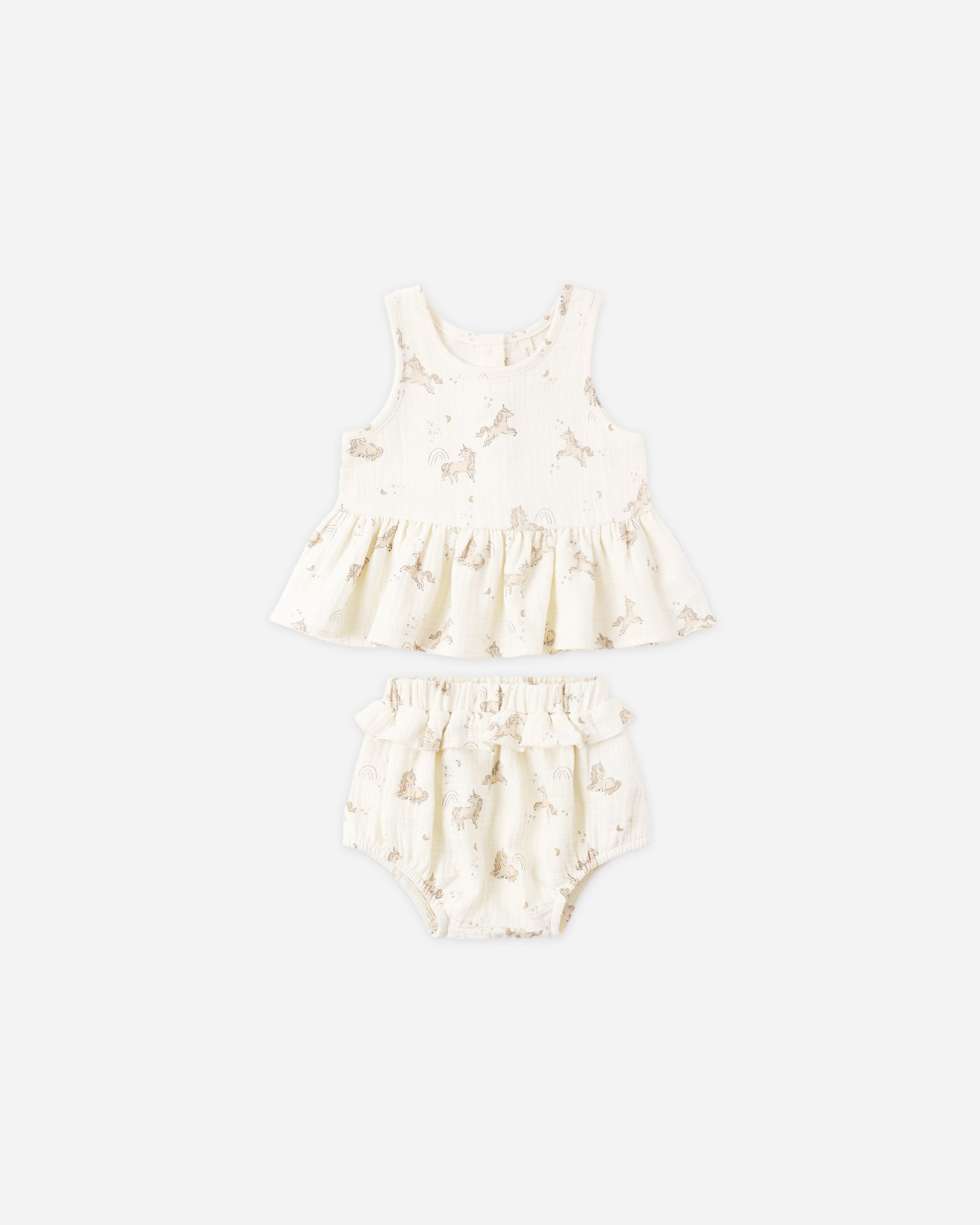 Rylee + Cru ライリーアンドクルー ベビー服 子供服 スリーブレスペプラムセット　ユニコーン