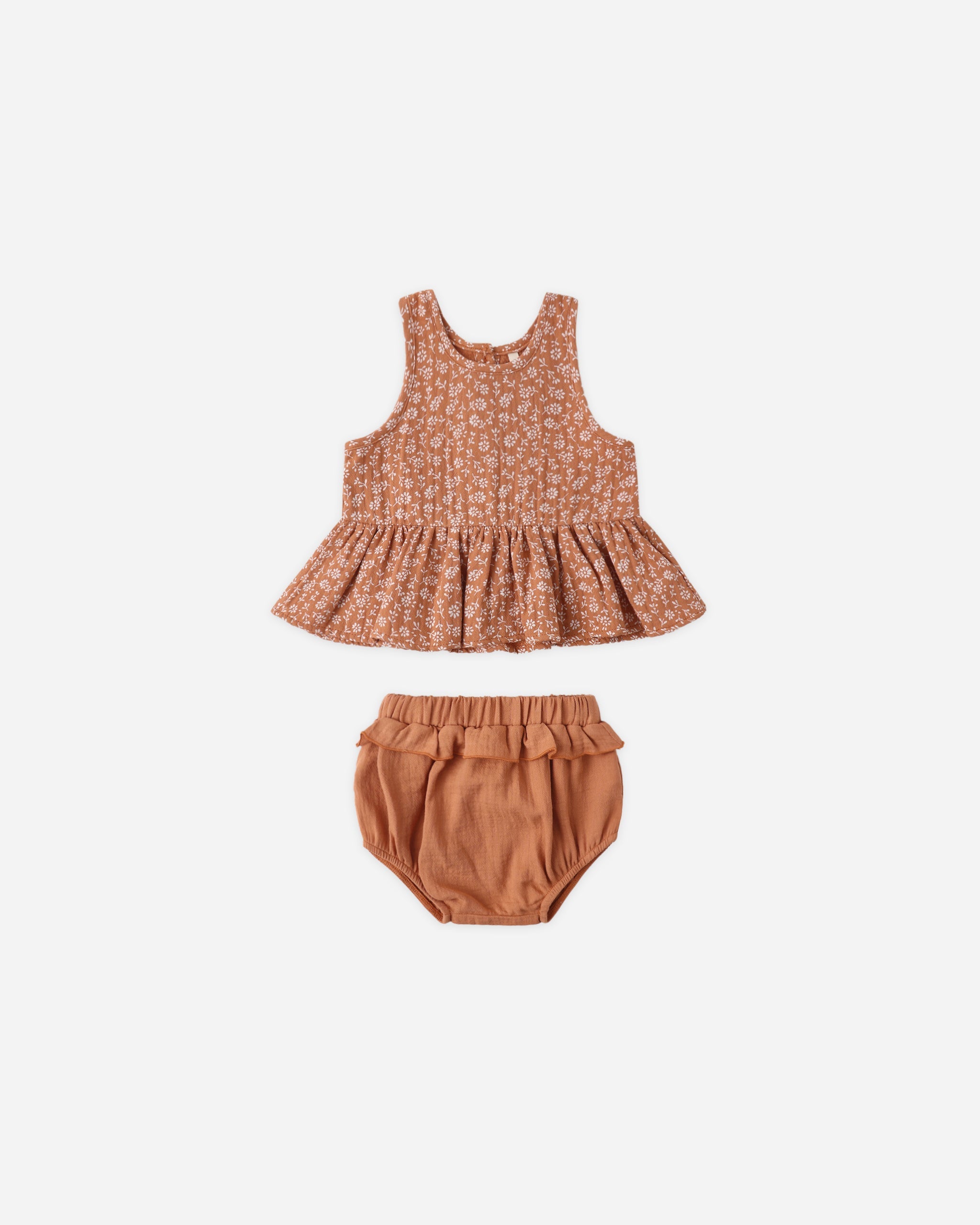 Rylee + Cru ライリーアンドクルー ベビー服 子供服 スリーブレスペプラムセット　ポピーフローラル