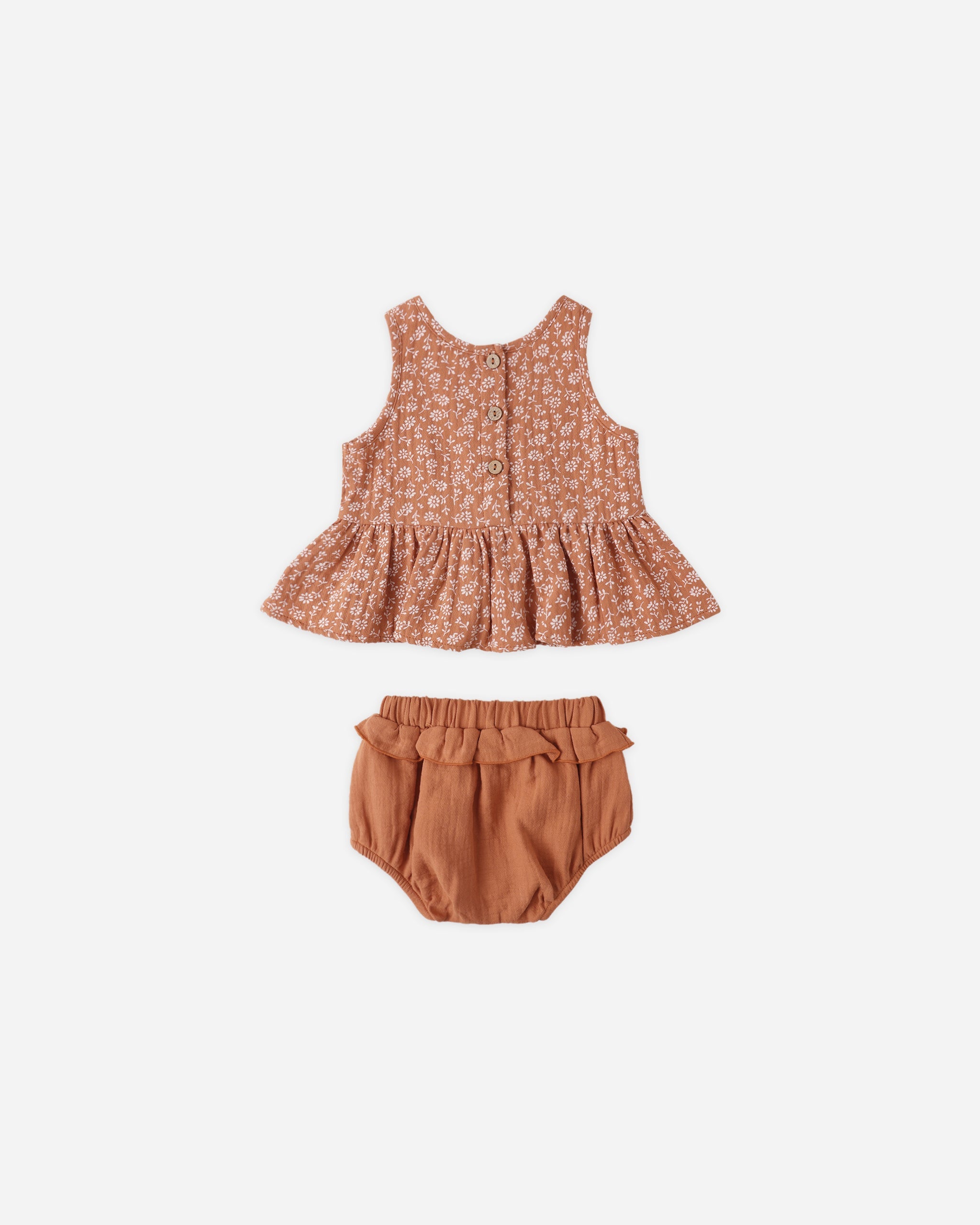 Rylee + Cru ライリーアンドクルー ベビー服 子供服 スリーブレスペプラムセット　ポピーフローラル