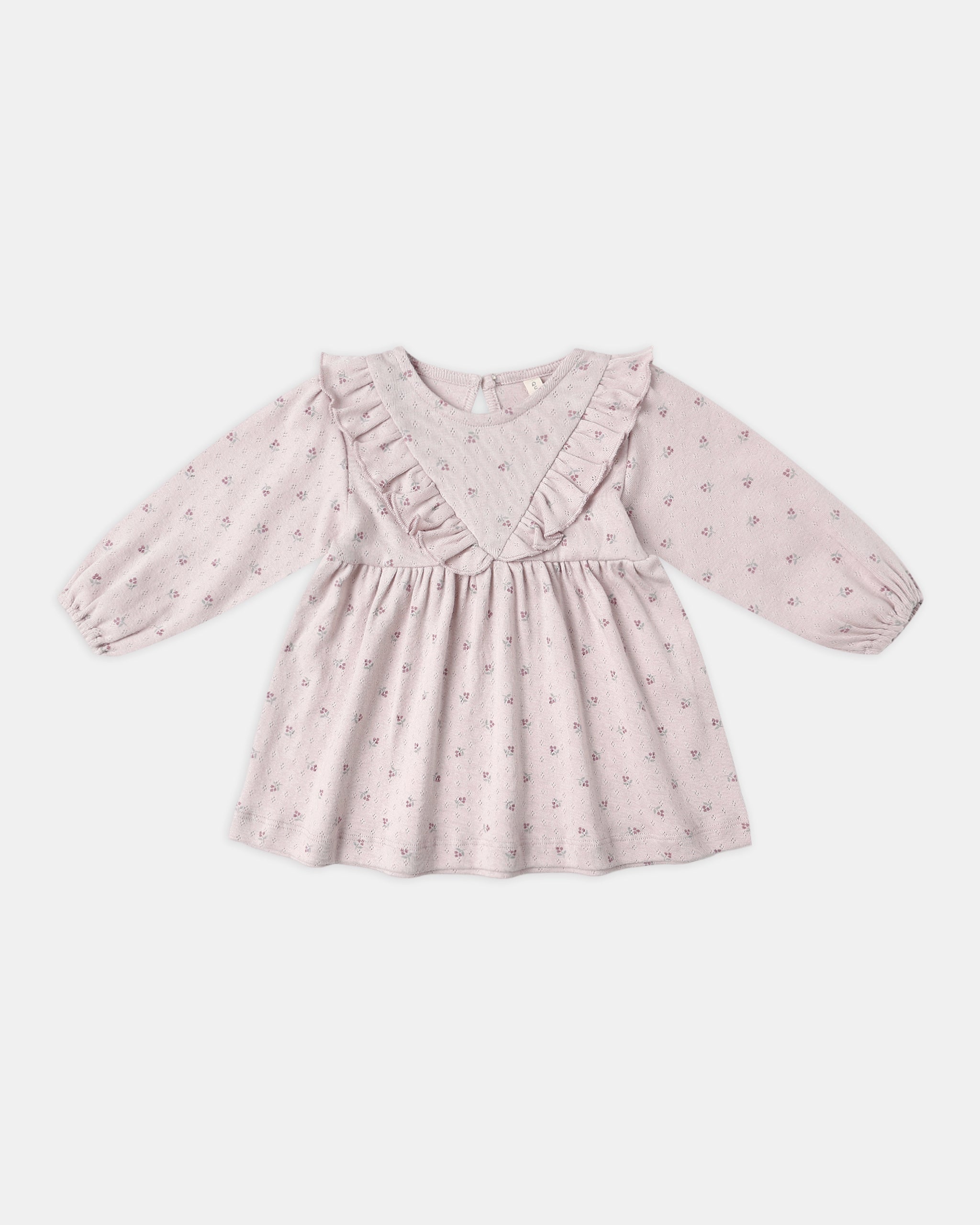 Rylee + Cru ライリーアンドクルー ベビー服 子供服  ロングスリーブ フリル V ドレス　ライラック ディッツィ