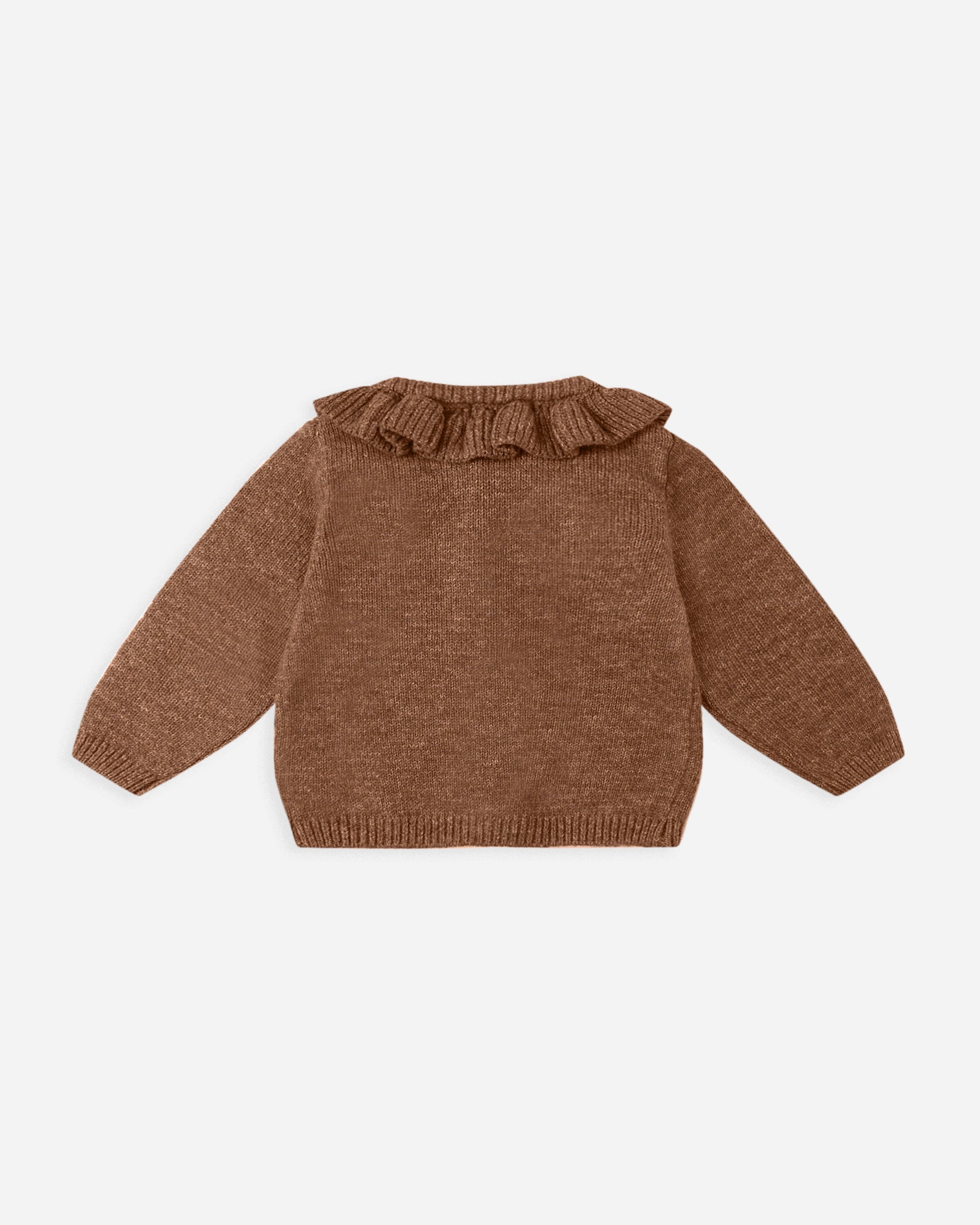 Rylee + Cru ライリーアンドクルー ベビー服 子供服  ラッフルカラーカーディガン　ヘザードシダー