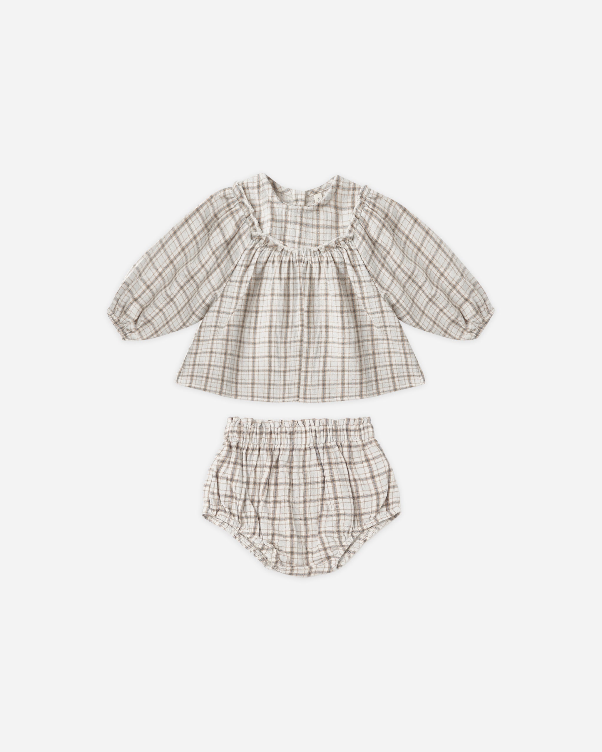 Rylee + Cru ライリーアンドクルー ベビー服 子供服  ミア トップ　ブルマー セット　ブルー チェック