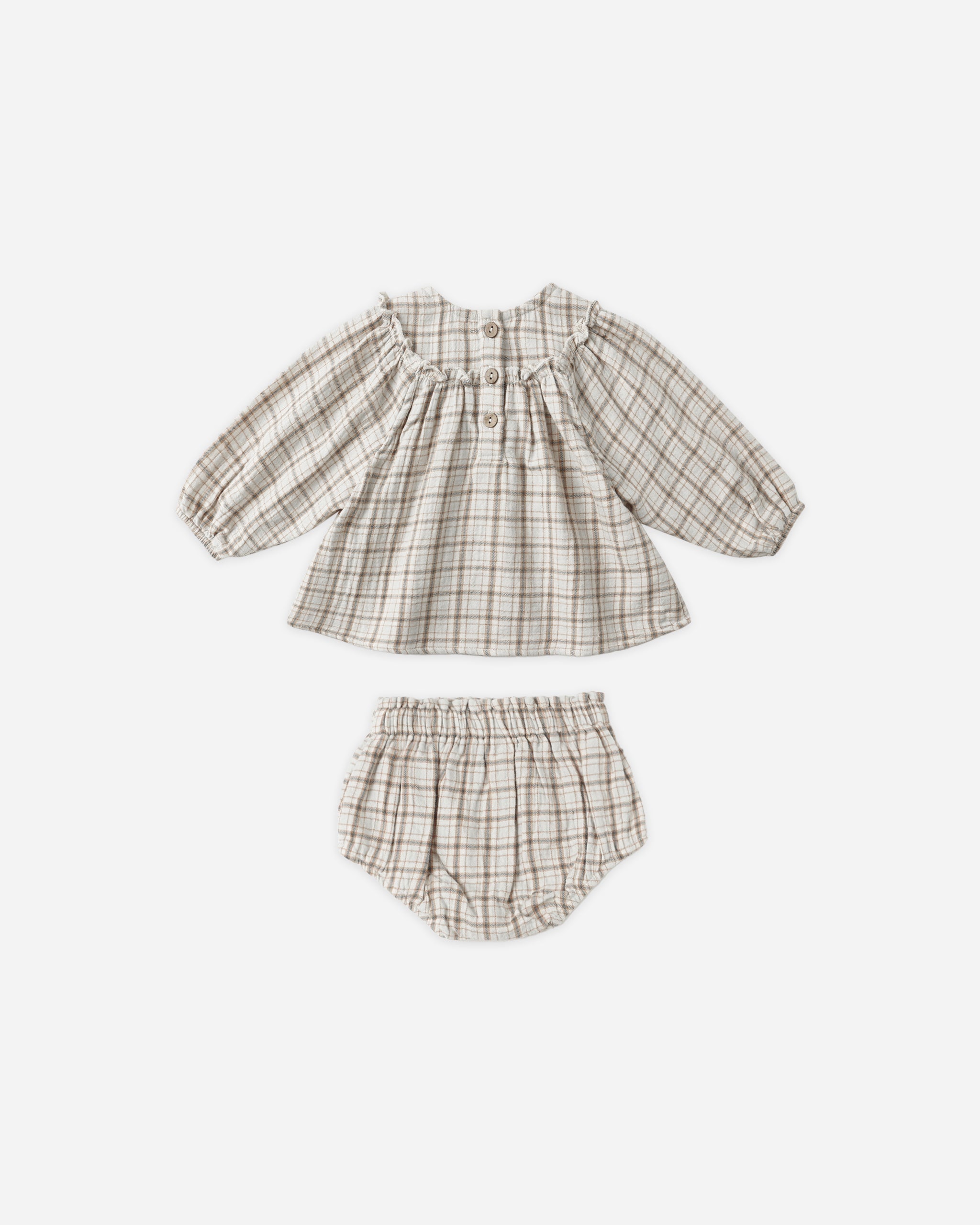 Rylee + Cru ライリーアンドクルー ベビー服 子供服  ミア トップ　ブルマー セット　ブルー チェック
