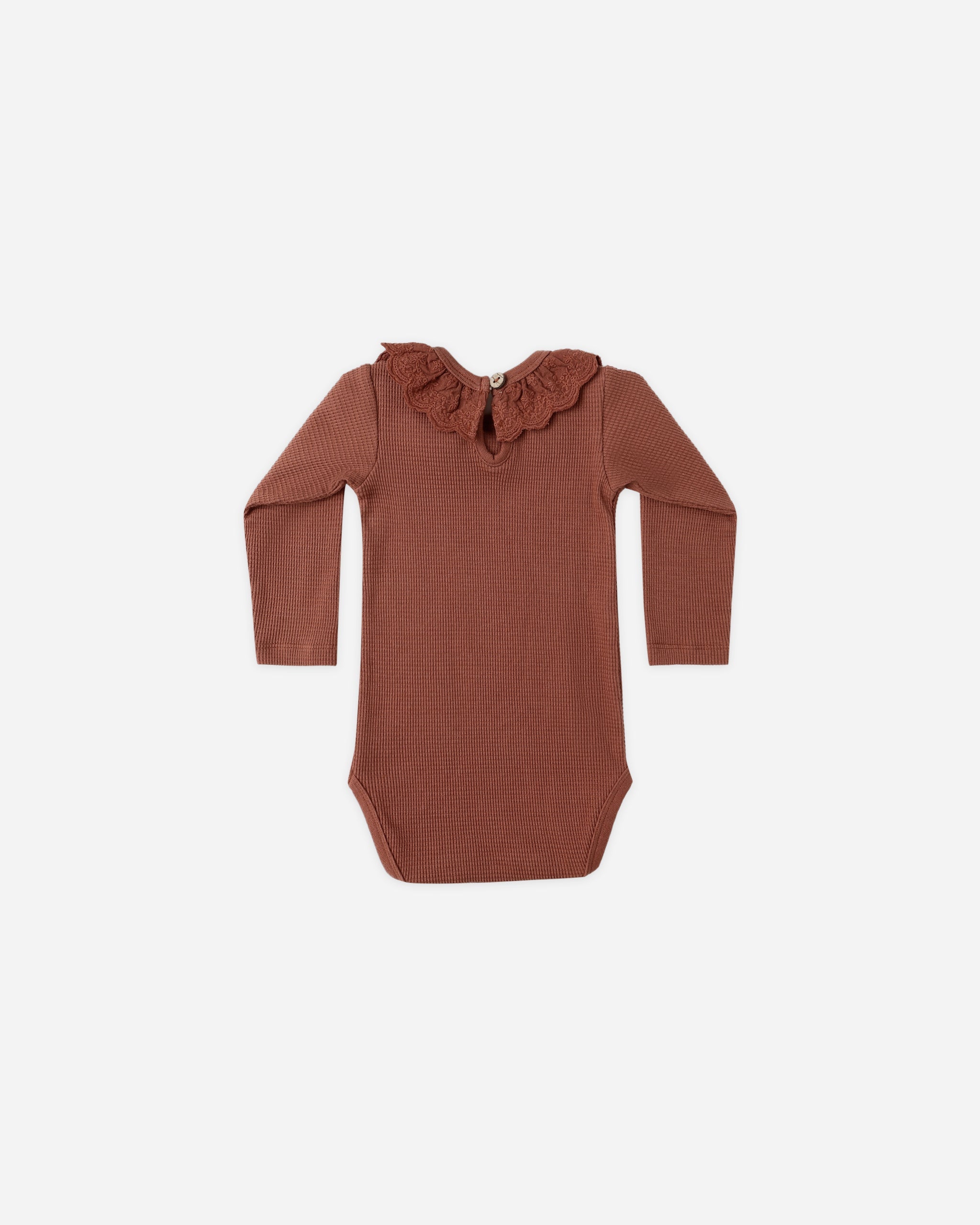 Rylee + Cru ライリーアンドクルー ベビー服 子供服  ラッフルカラーボディスーツ　クランベリー