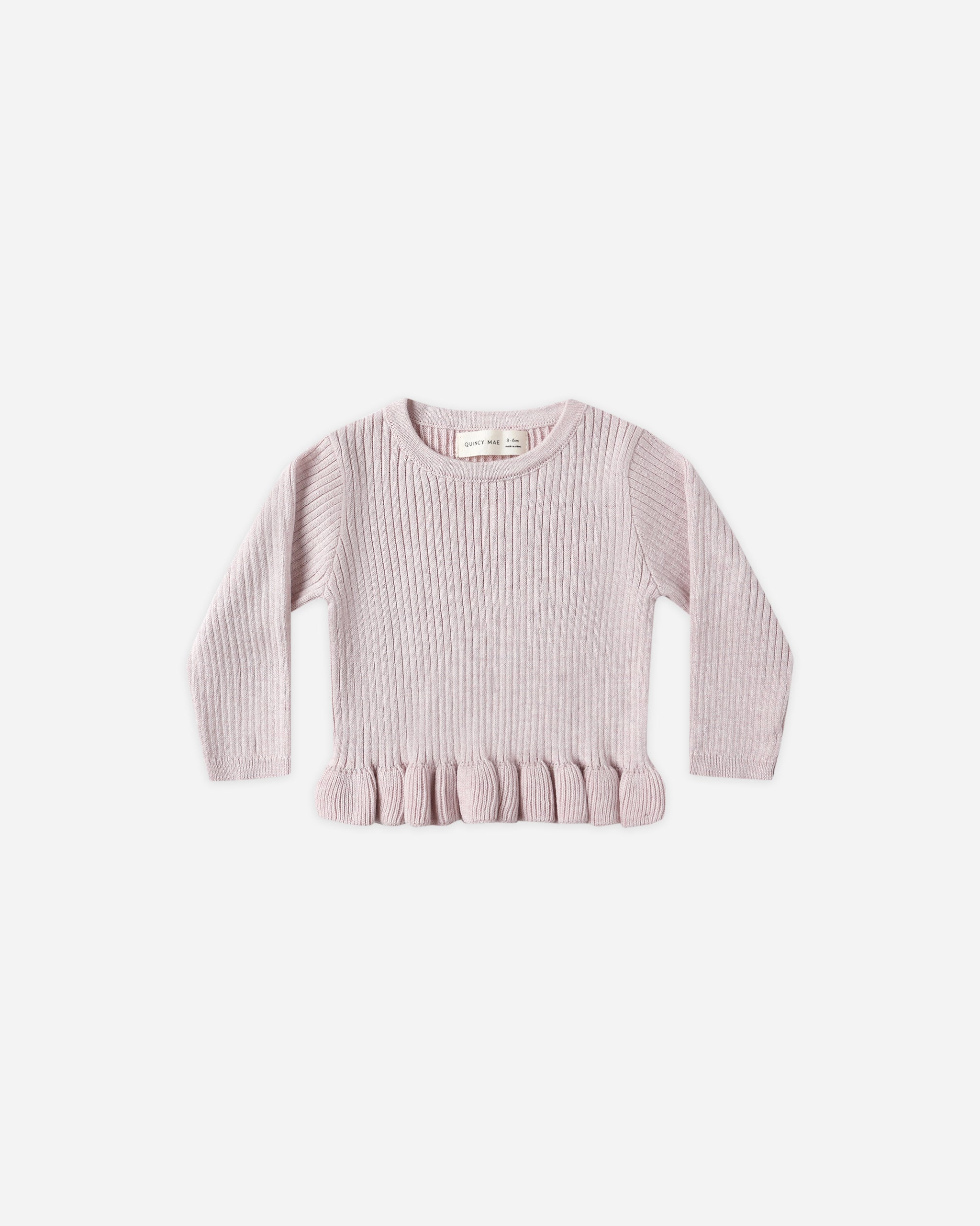 Rylee + Cru ライリーアンドクルー ベビー服 子供服  リブニットペプラムトップ　ライラック