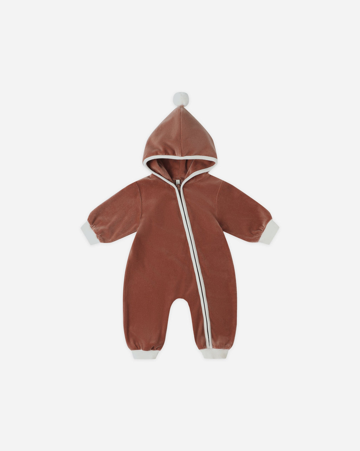 Velour Zip Jumpsuit || Cranberry – Quincy Mae