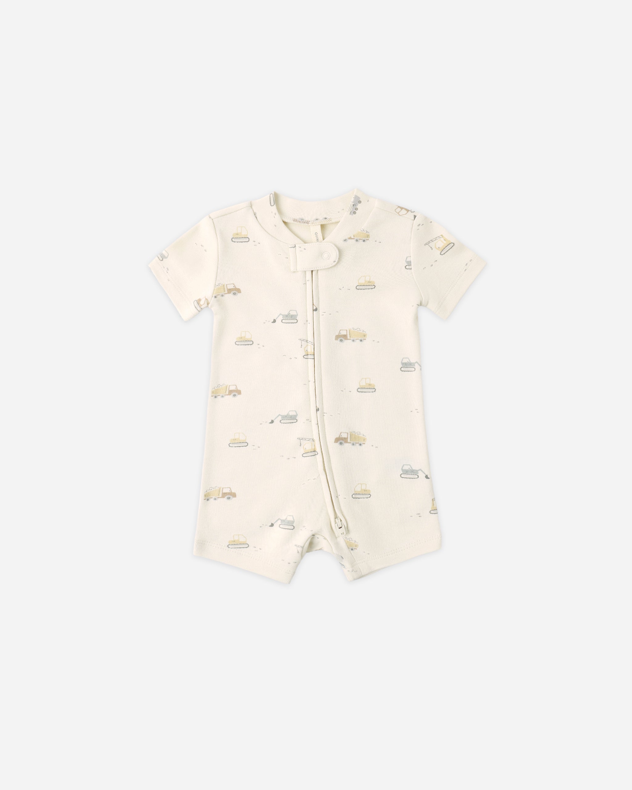Rylee + Cru ライリーアンドクルー ベビー服 子供服 ジップショートスリーブスリーパー　コンストラクショントラック