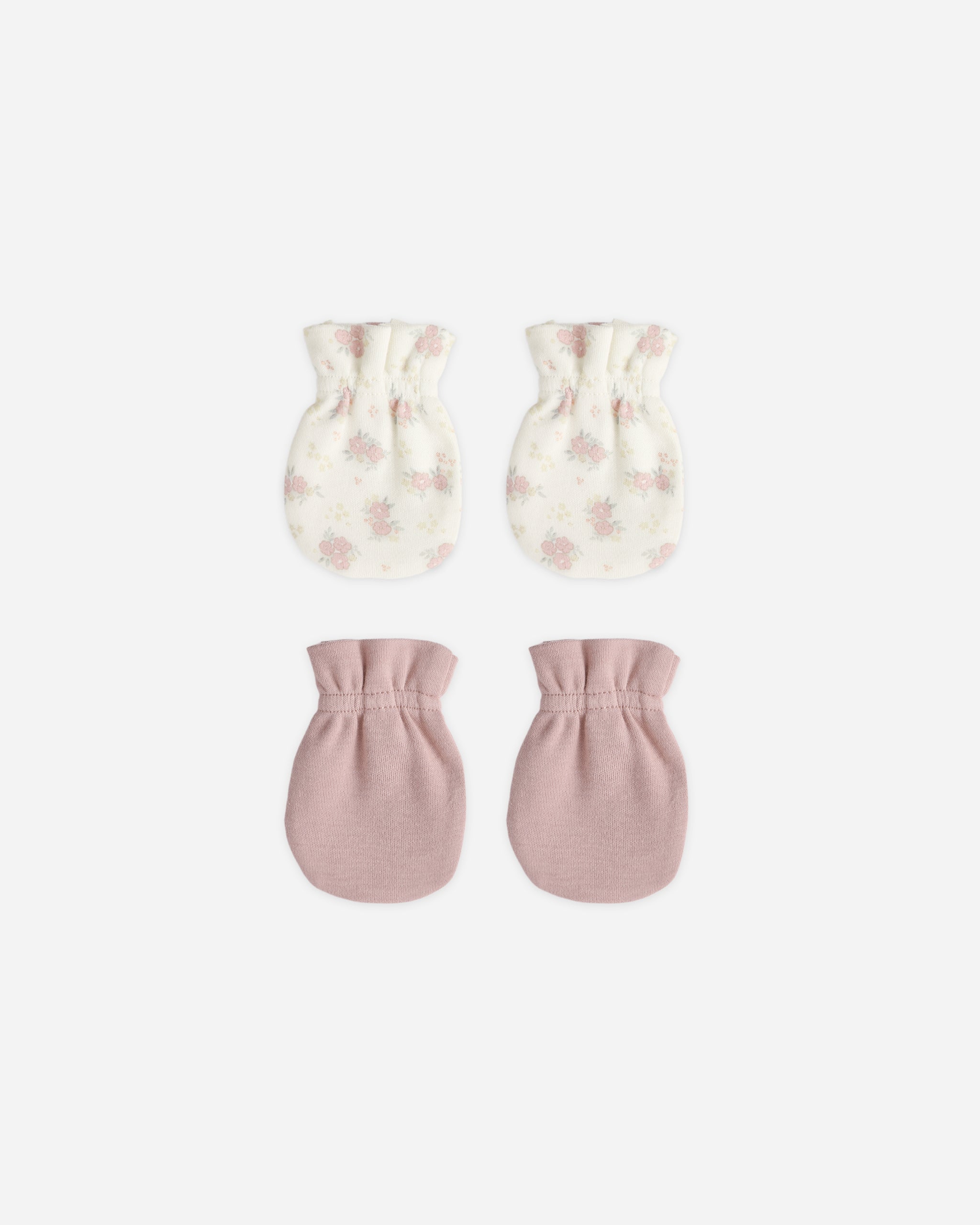 Rylee + Cru ライリーアンドクルー ベビー服 子供服 ノースクラッチミトンセット　モーブ、フラワーフィールド