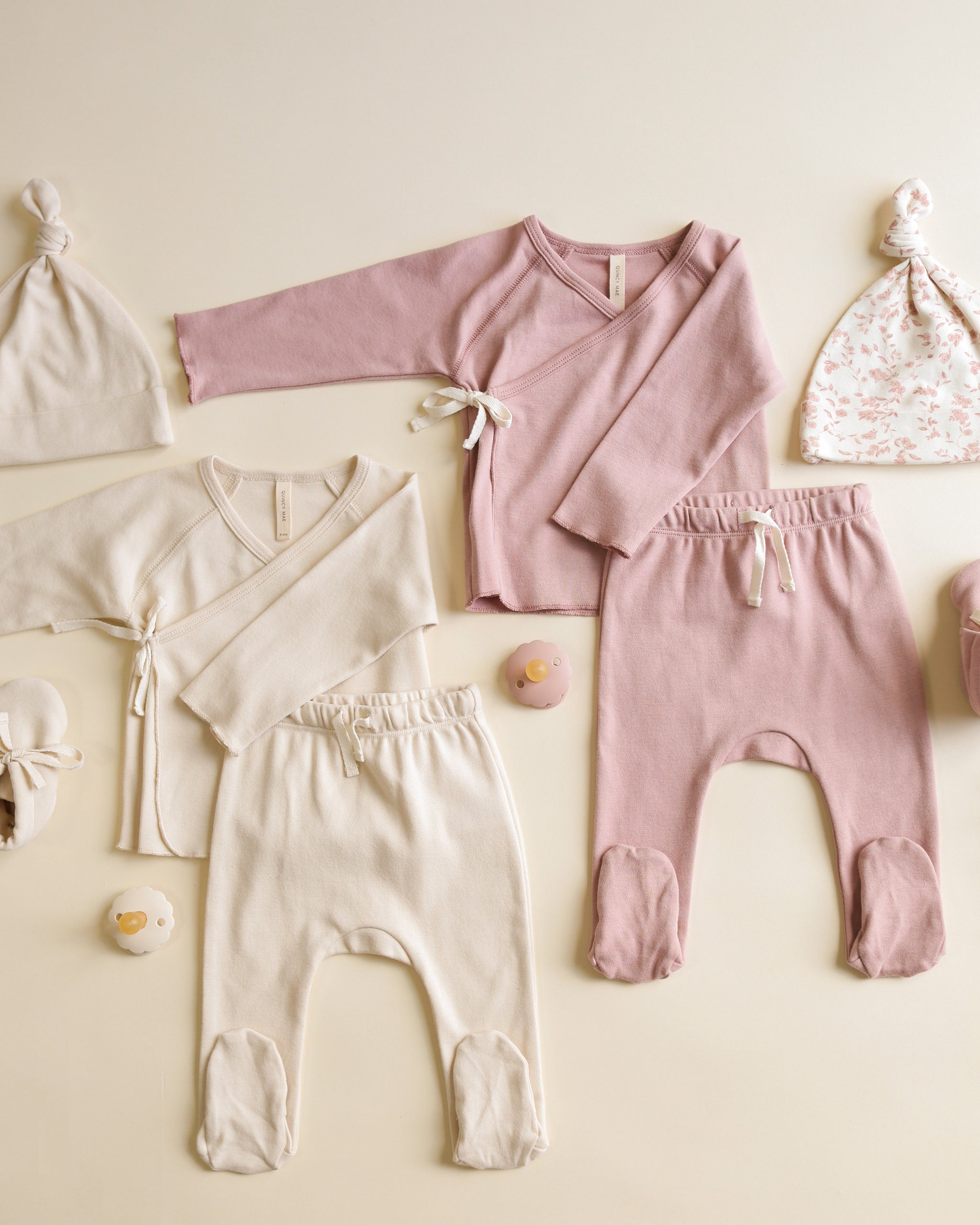 Rylee + Cru ライリーアンドクルー ベビー服 子供服  ラップトップ　フットパンツセット　ローズ