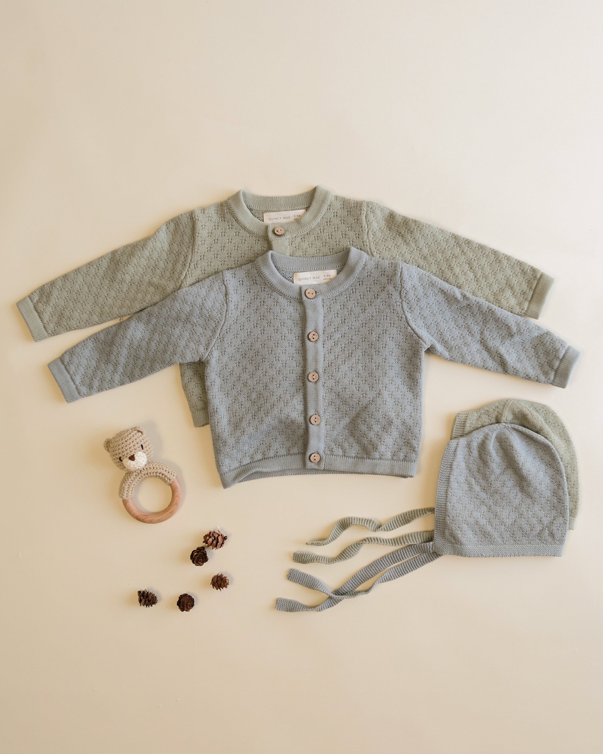 Rylee + Cru ライリーアンドクルー ベビー服 子供服  ニットカーディガン　スチールブルー