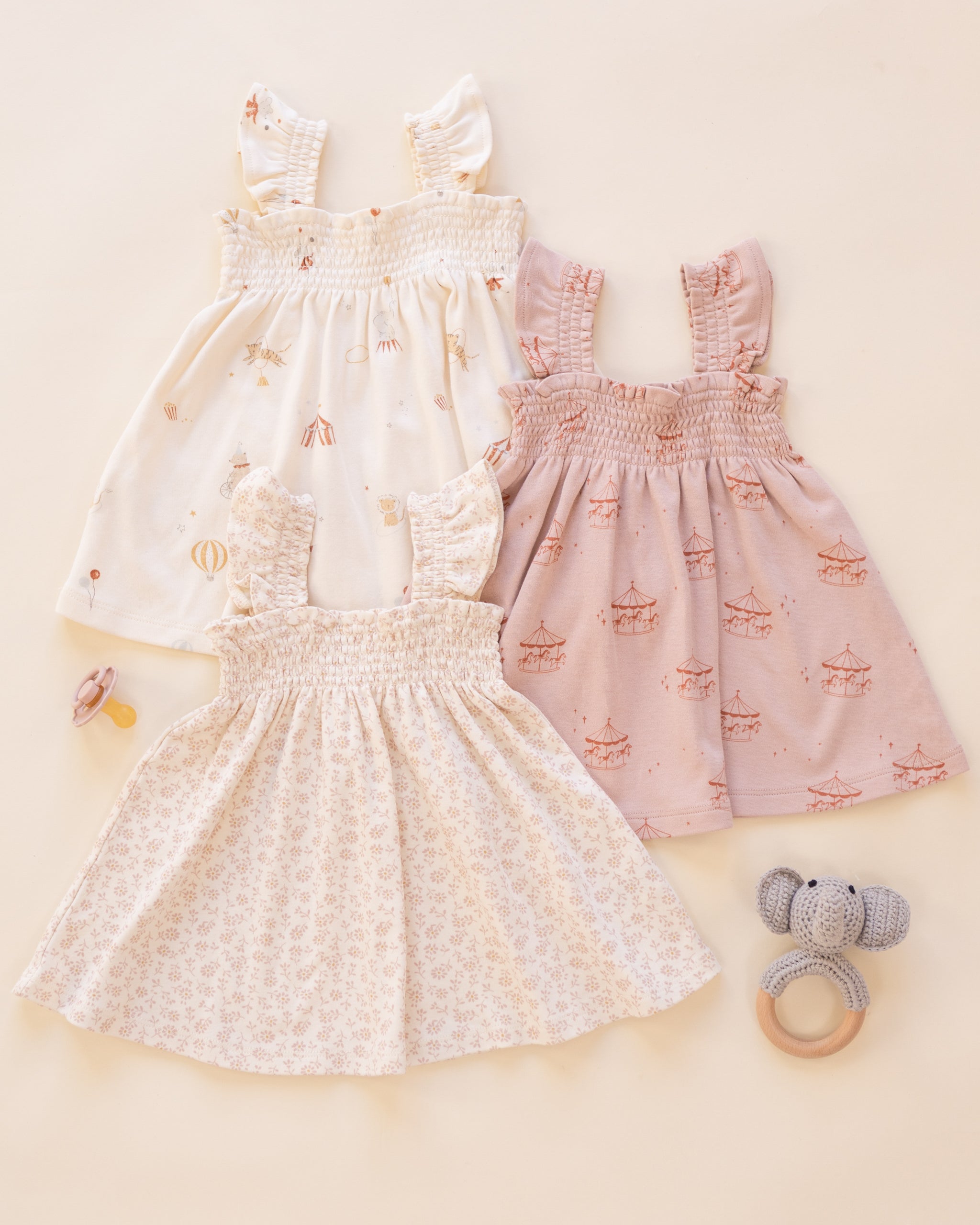 Rylee + Cru ライリーアンドクルー ベビー服 子供服 スモックジャージードレス　ディッツィー