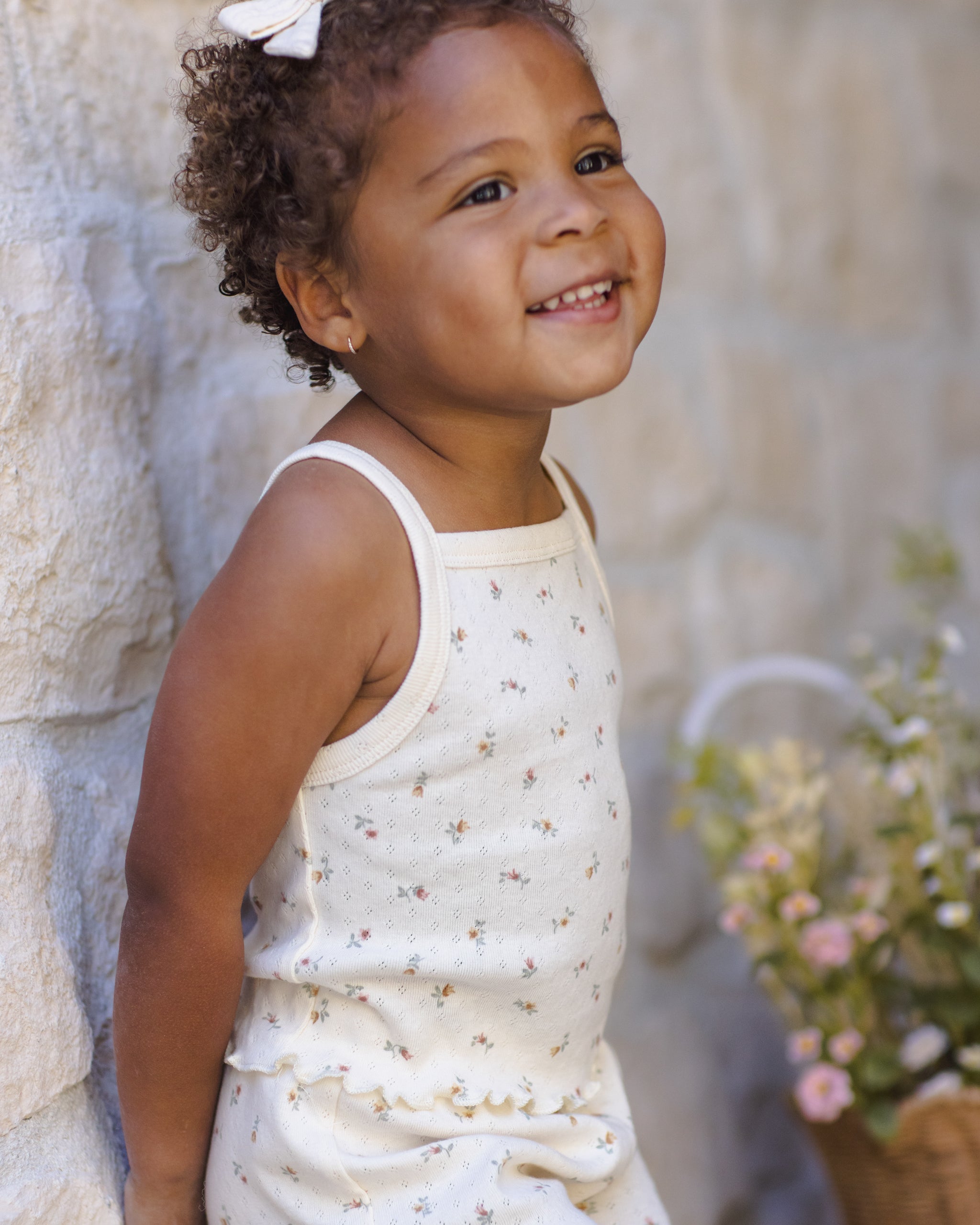 Pointelle Tank + Shortie Set Petit Fleur