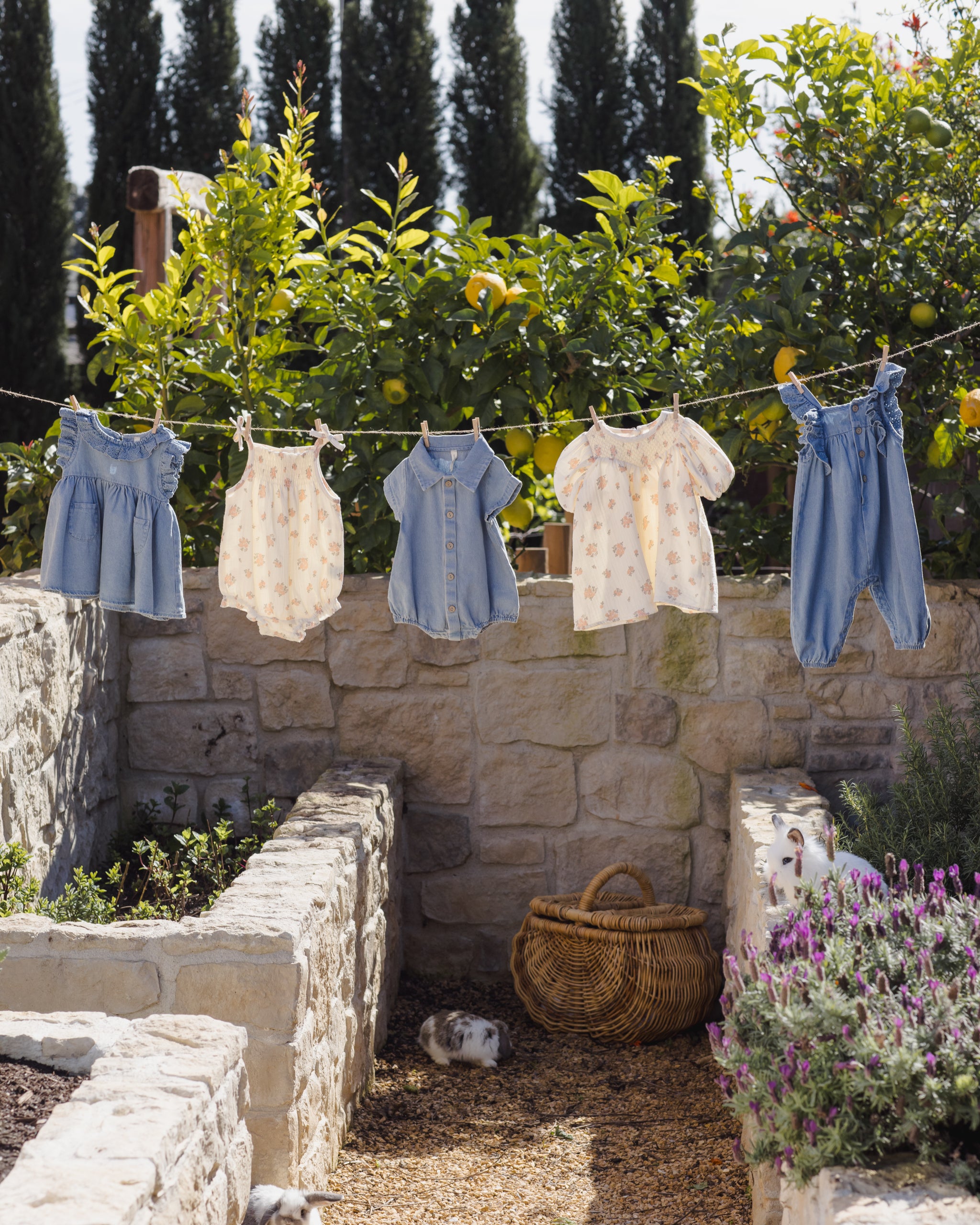 Nova Romper Lightweight Denim