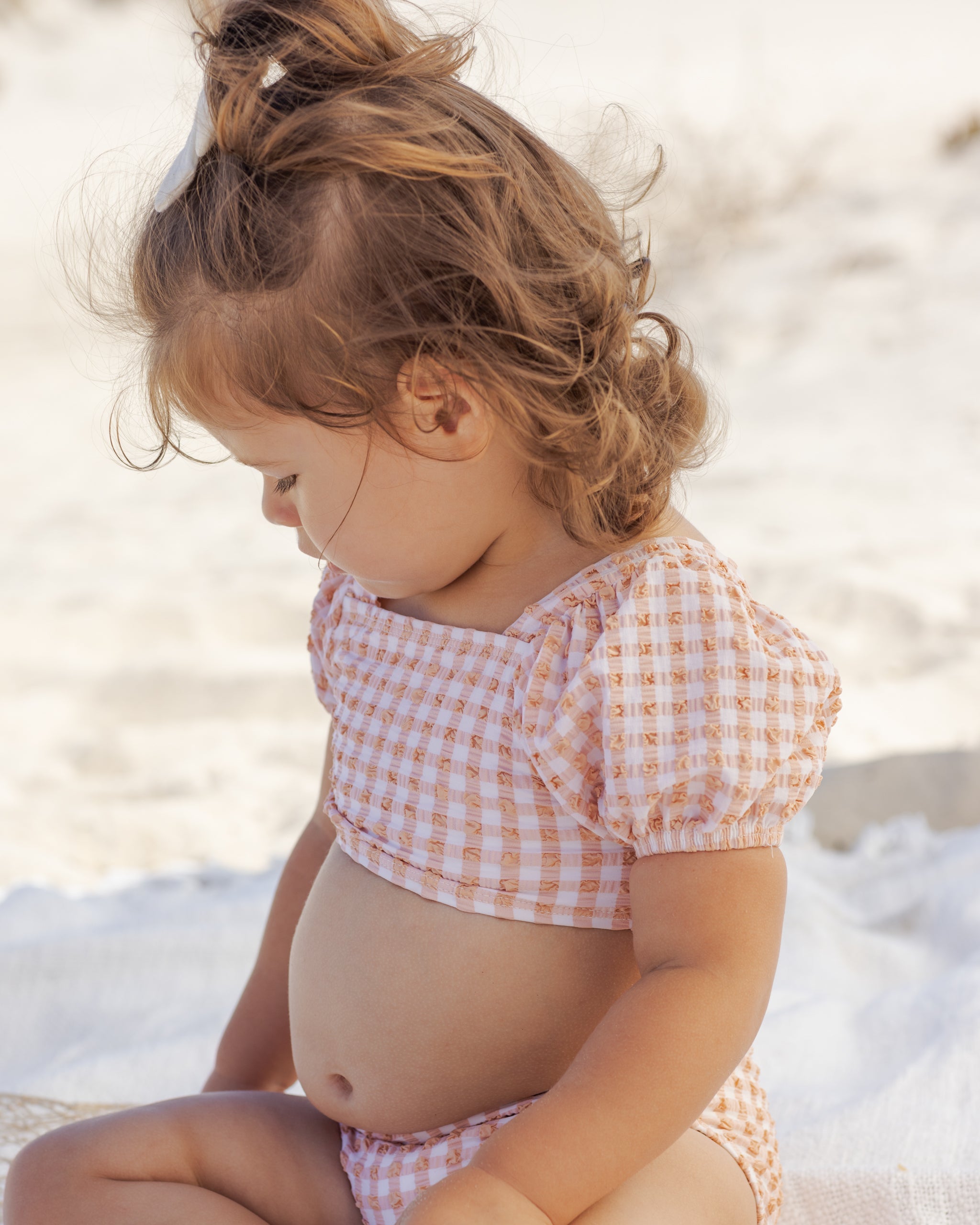 Zippy Two-Piece Melon Check – Quincy Mae