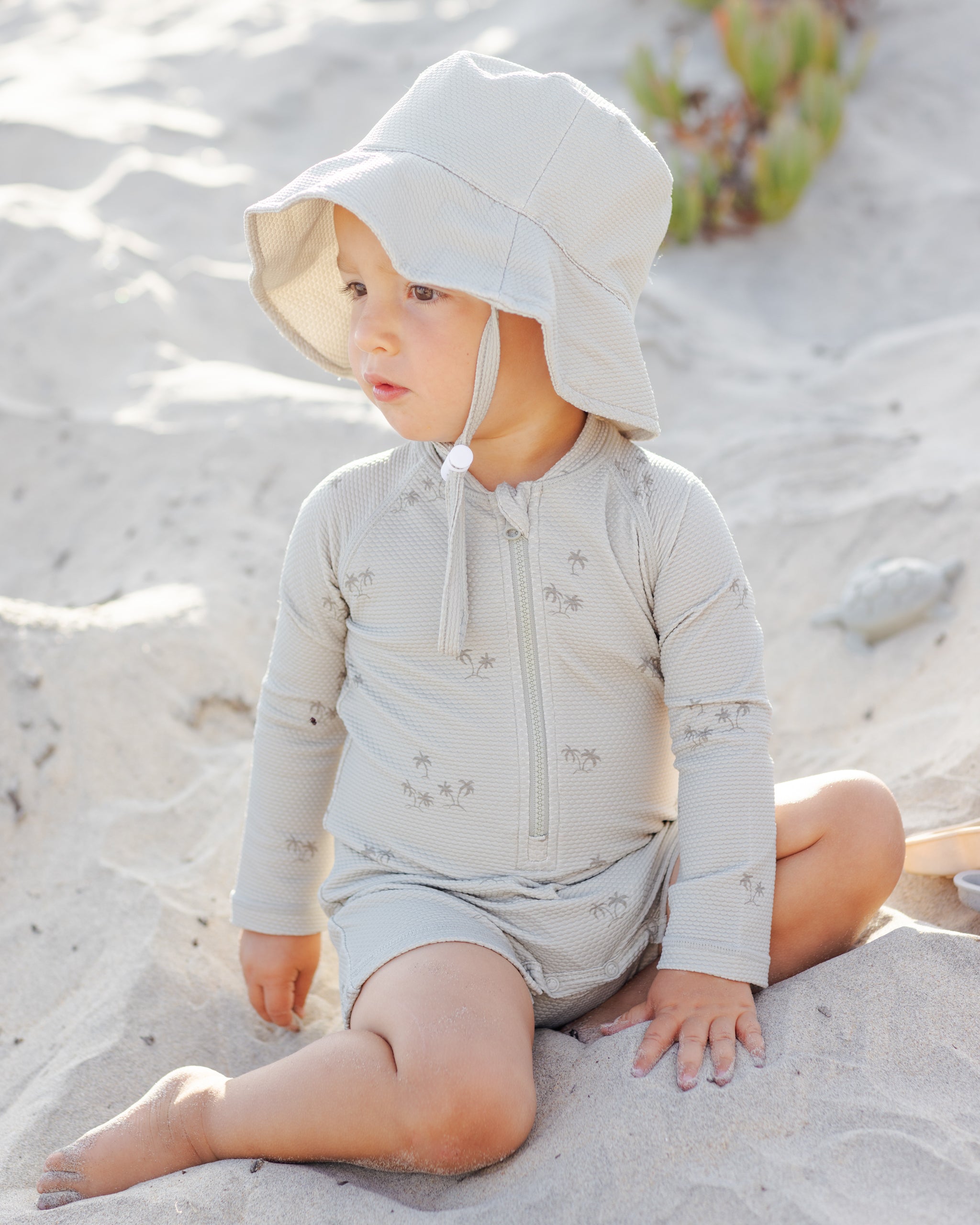 Rylee + Cru ライリーアンドクルー ベビー服 子供服 ロングスリーブワンピースラッシュガード　パーム