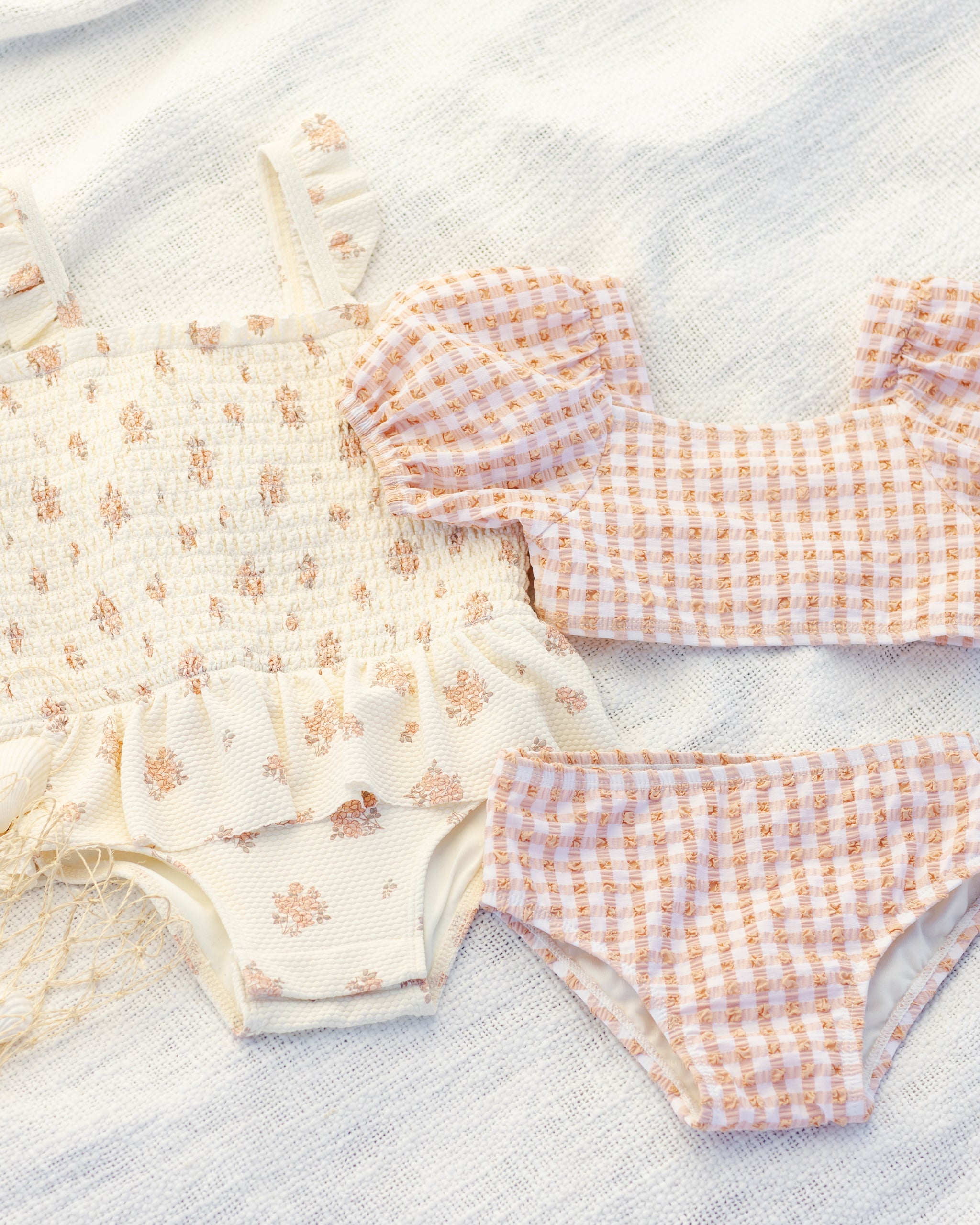 Rylee + Cru ライリーアンドクルー ベビー服 子供服 スモックワンピーススイムスーツ　ガーデンローズ