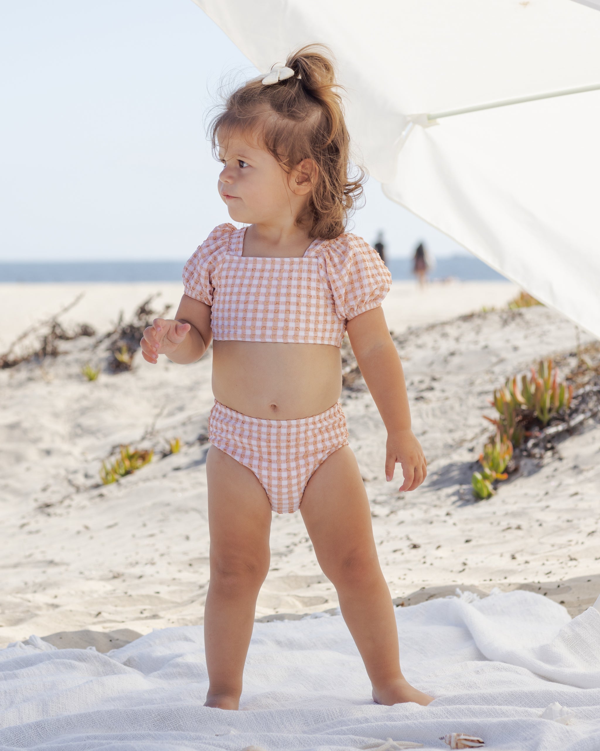Zippy Two-Piece Melon Check – Quincy Mae