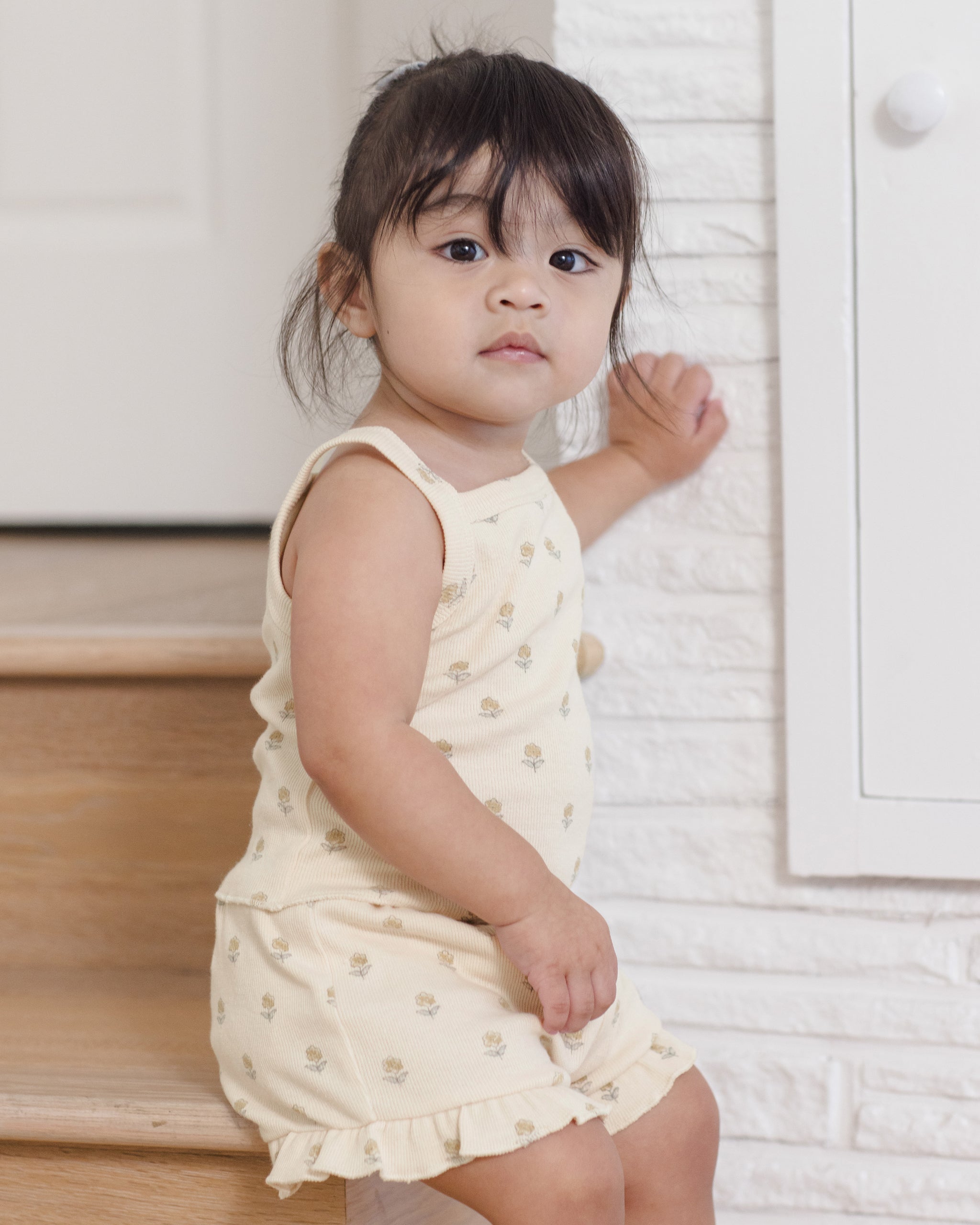 Rylee + Cru ライリーアンドクルー ベビー服 子供服 エヴィ タンクトップ + ショーツ セット　バターカップ