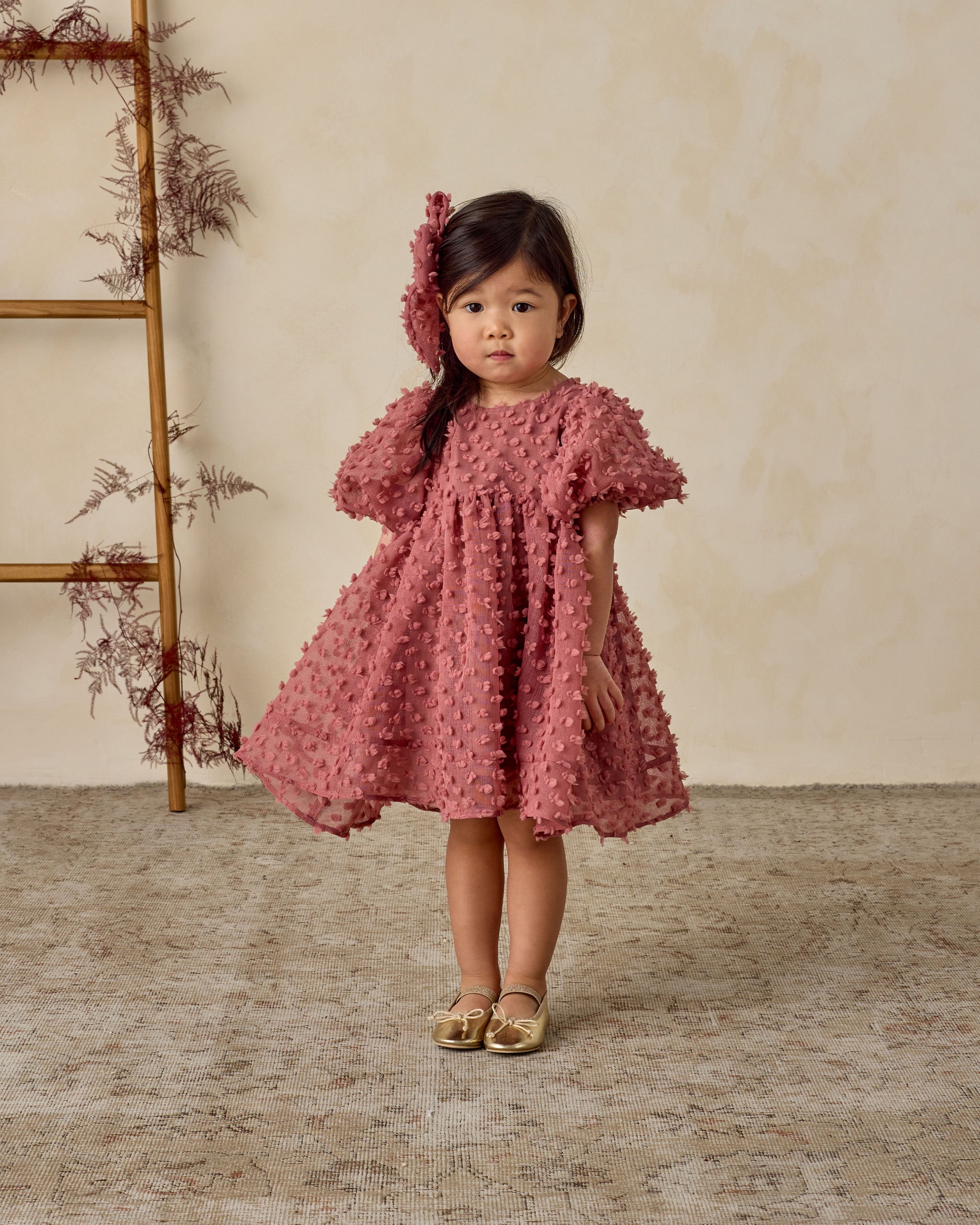 Rylee + Cru ライリーアンドクルー ベビー服 子供服  ルナドレス　ラズベリー
