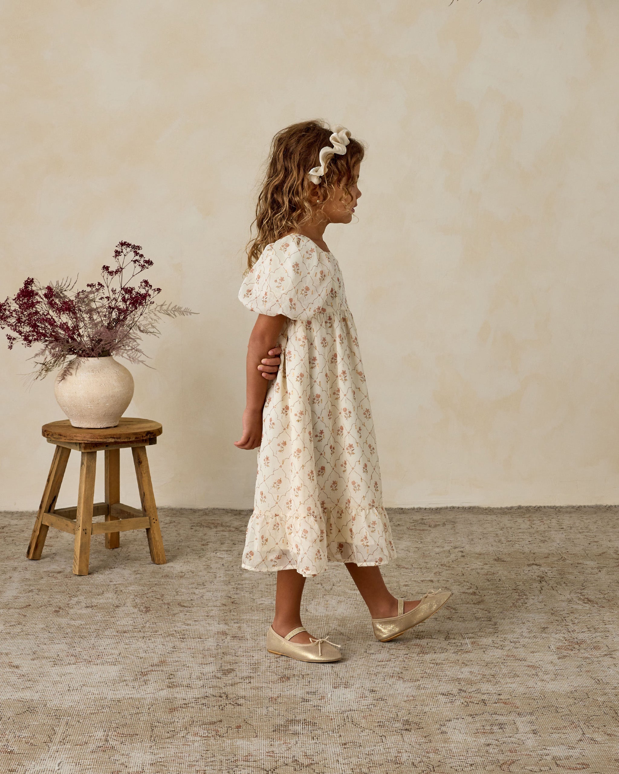 Rylee + Cru ライリーアンドクルー ベビー服 子供服  ギャザーヘッドバンド　エクリュ