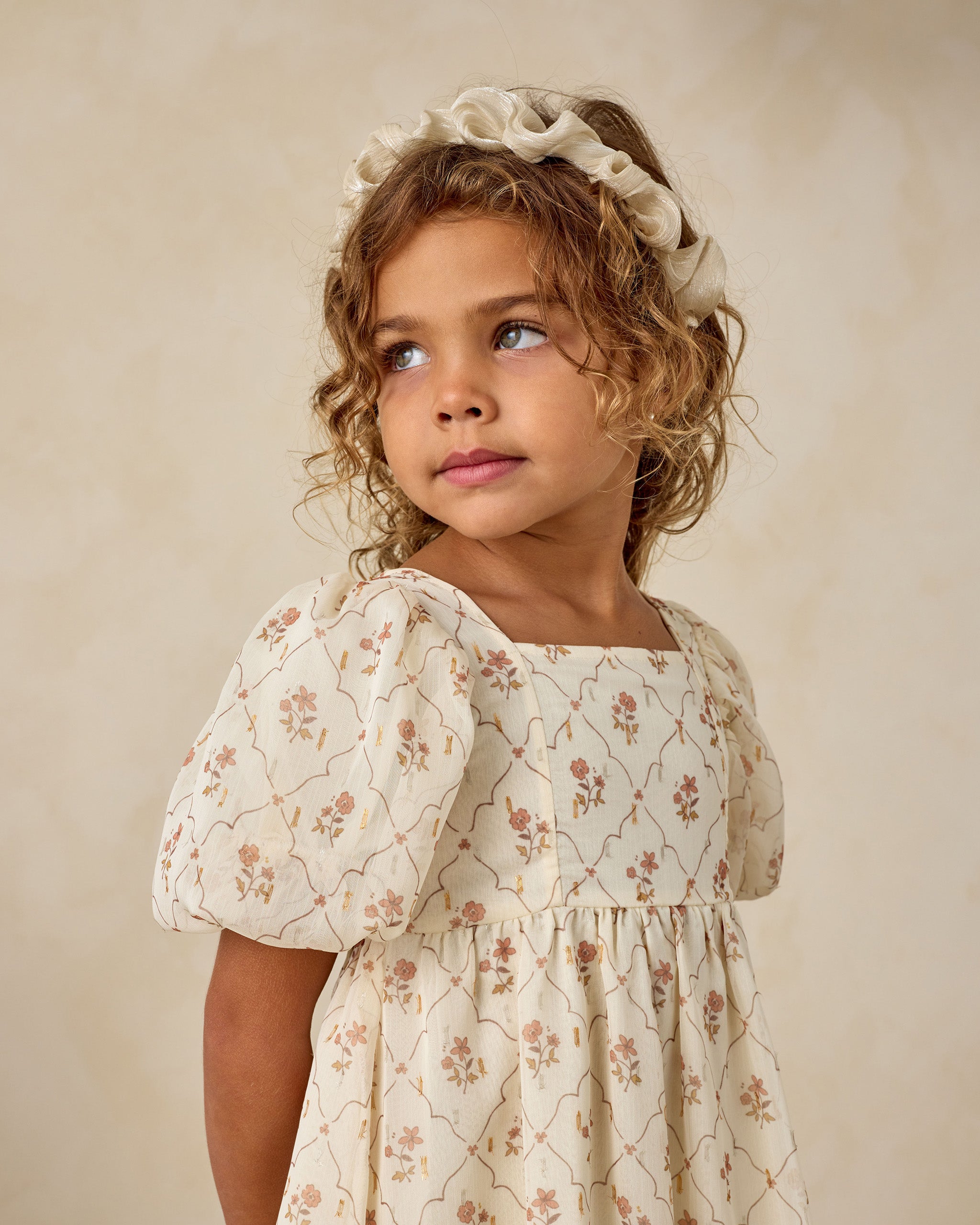 Rylee + Cru ライリーアンドクルー ベビー服 子供服  ギャザーヘッドバンド　エクリュ