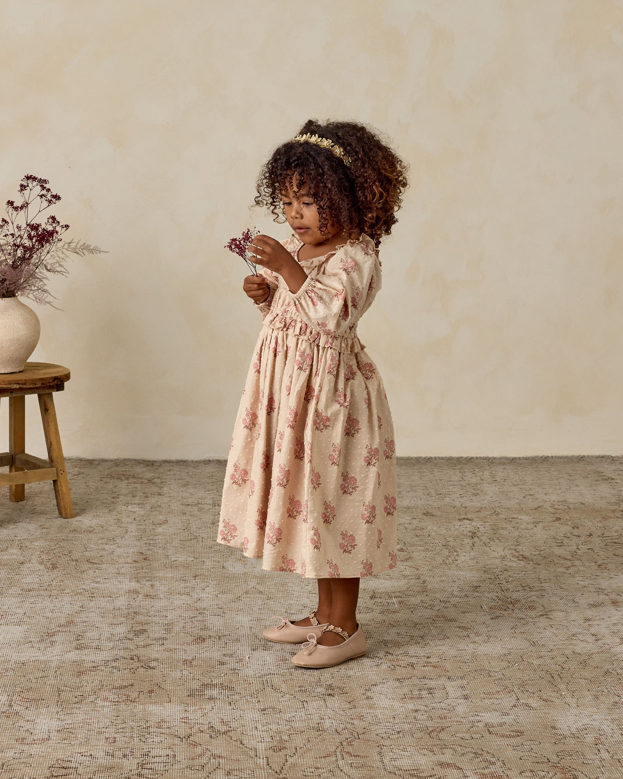 Rylee + Cru ライリーアンドクルー ベビー服 子供服  フローラルヘッドバンド　エクリュ