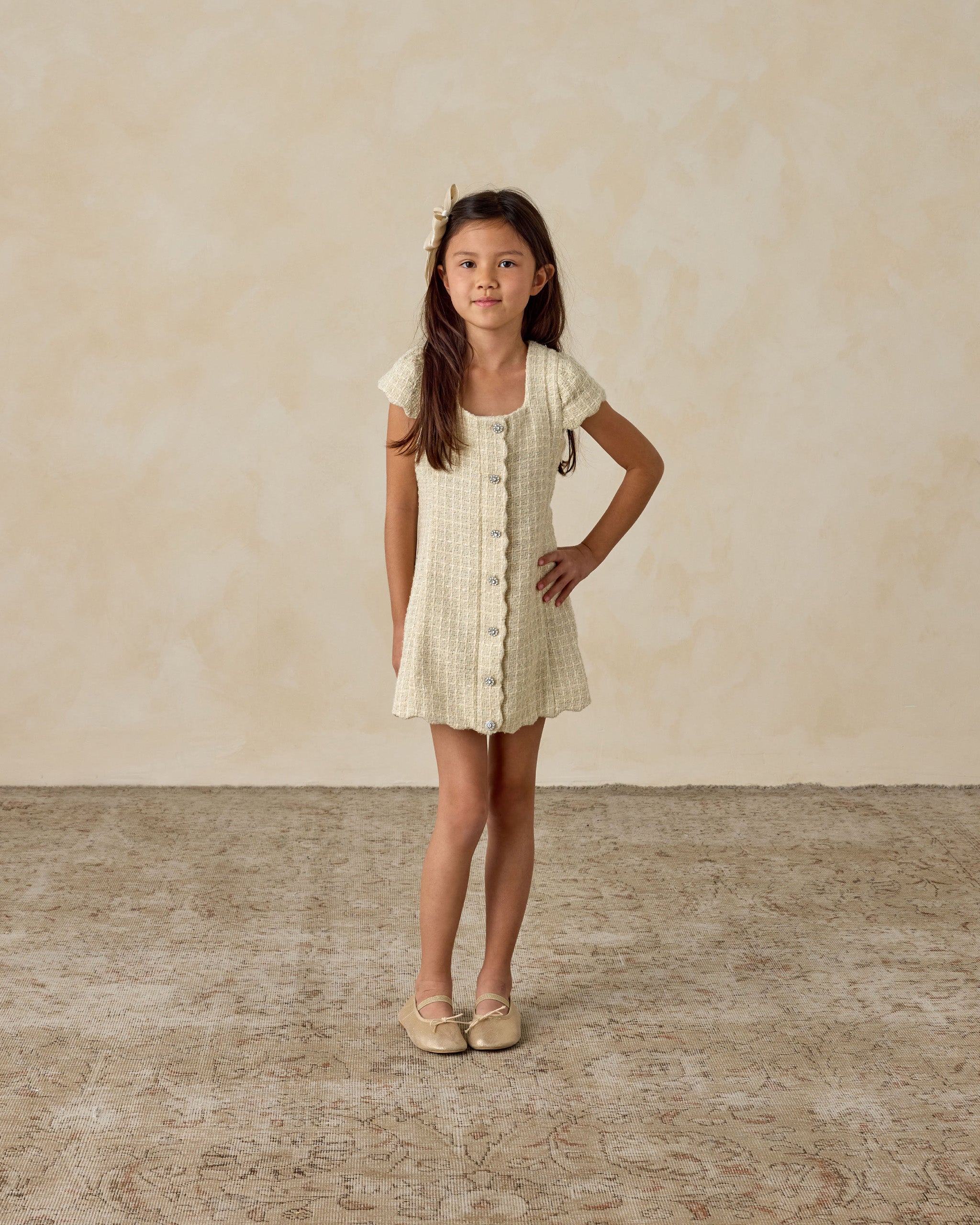 Rylee + Cru ライリーアンドクルー ベビー服 子供服  ガブリエル ドレス　エクリュ