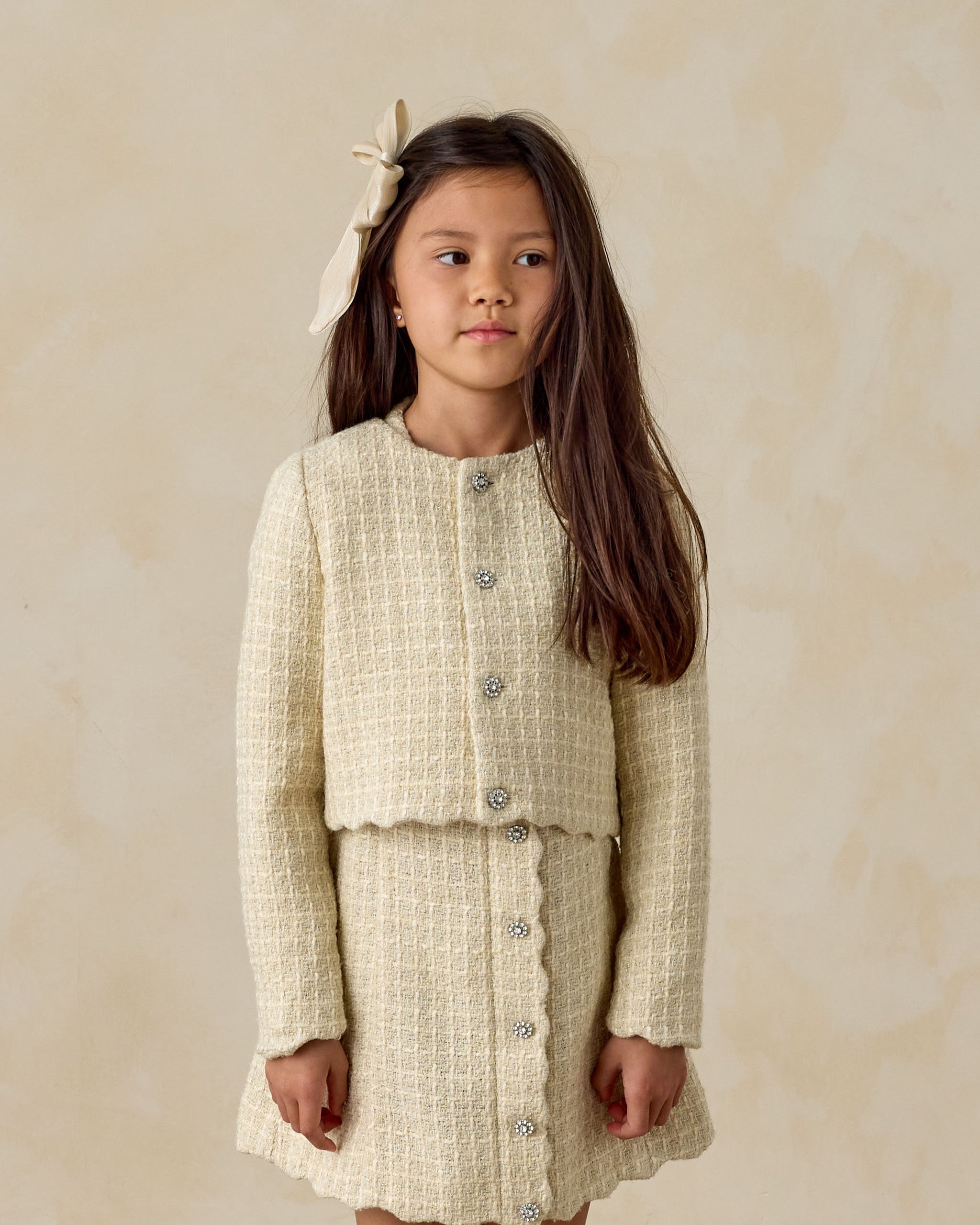 Rylee + Cru ライリーアンドクルー ベビー服 子供服  ツイードジャケット　エクリュ
