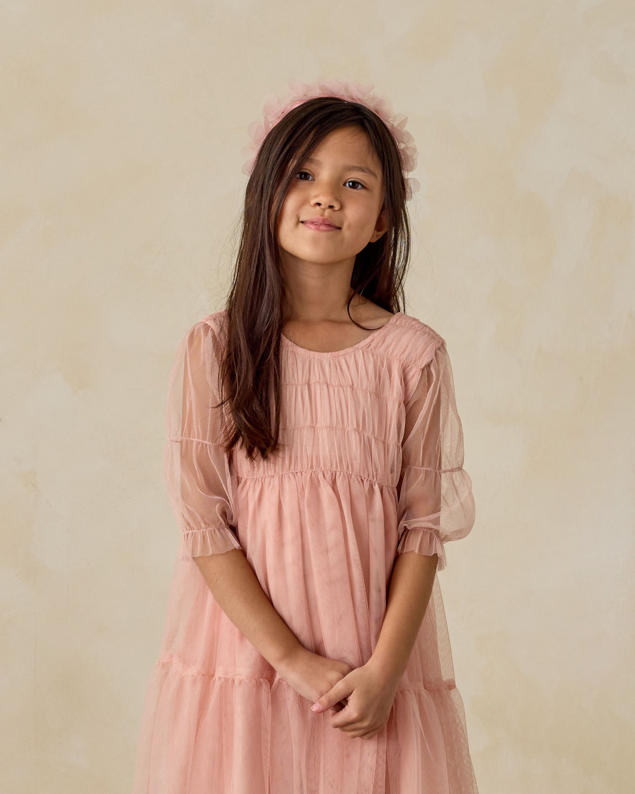 Rylee + Cru ライリーアンドクルー ベビー服 子供服  コラリードレス　ローズ