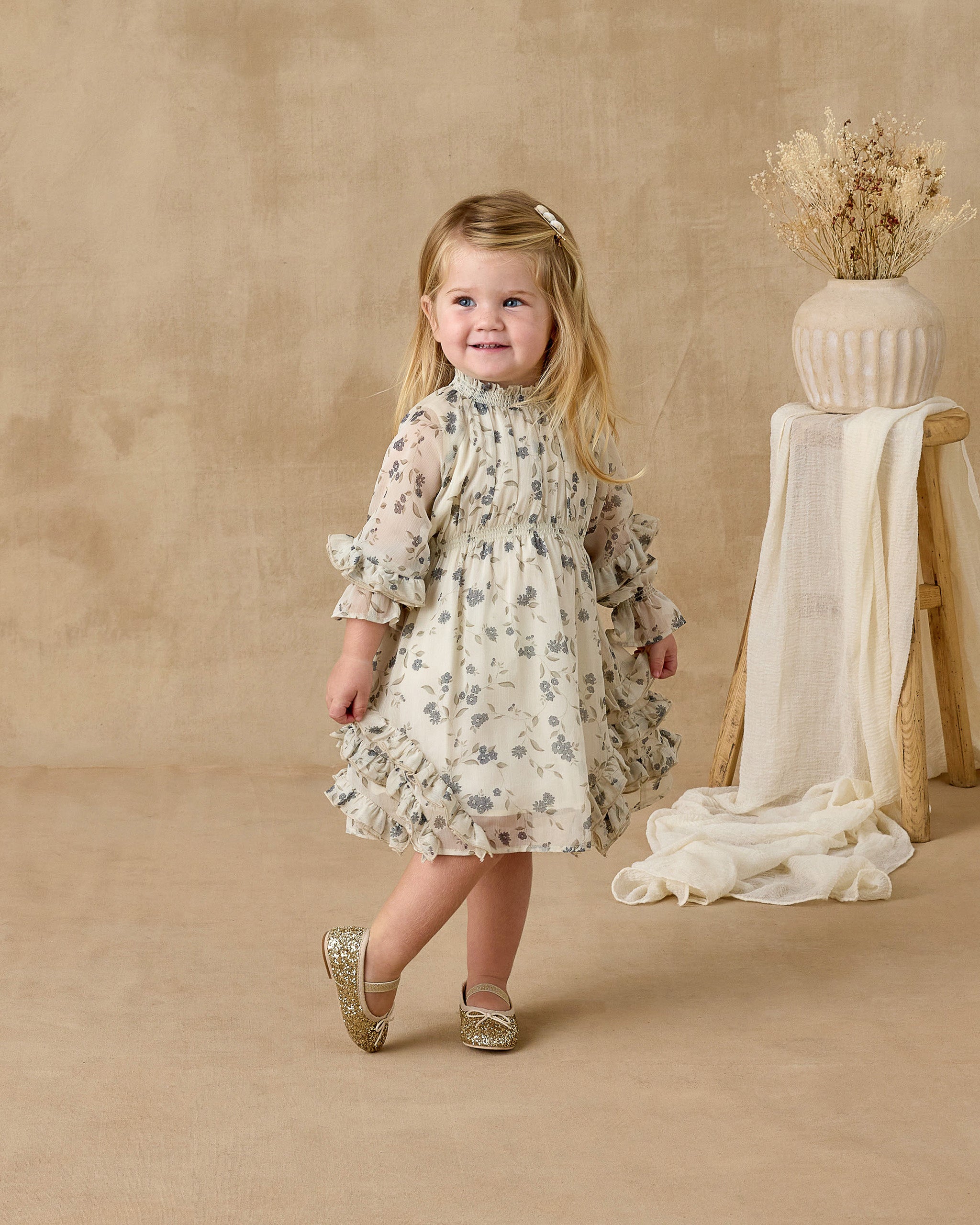 Rylee + Cru ライリーアンドクルー ベビー服 子供服  ベルベットハートクリップ　エクリュ