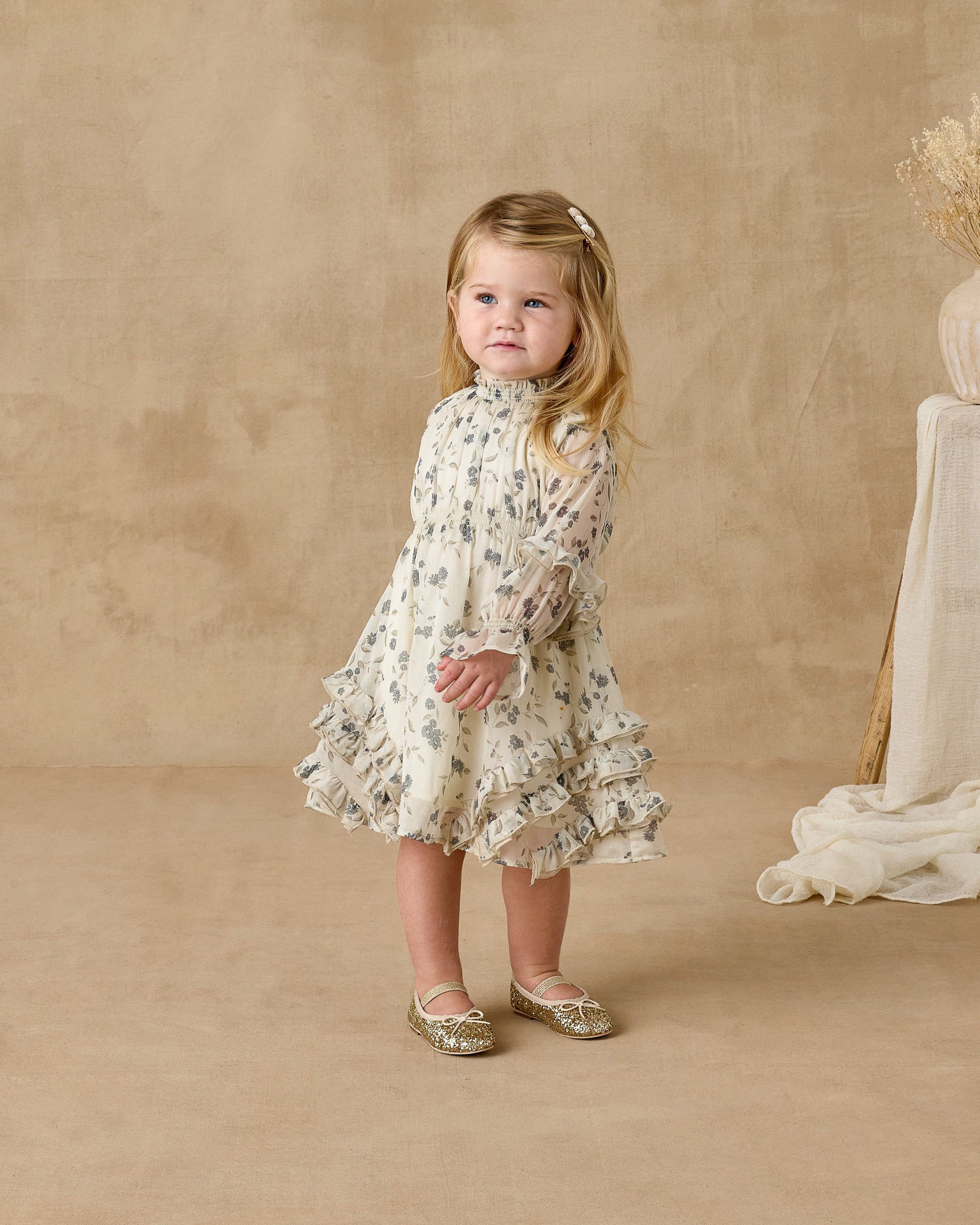 Rylee + Cru ライリーアンドクルー ベビー服 子供服  ベルベットハートクリップ　エクリュ