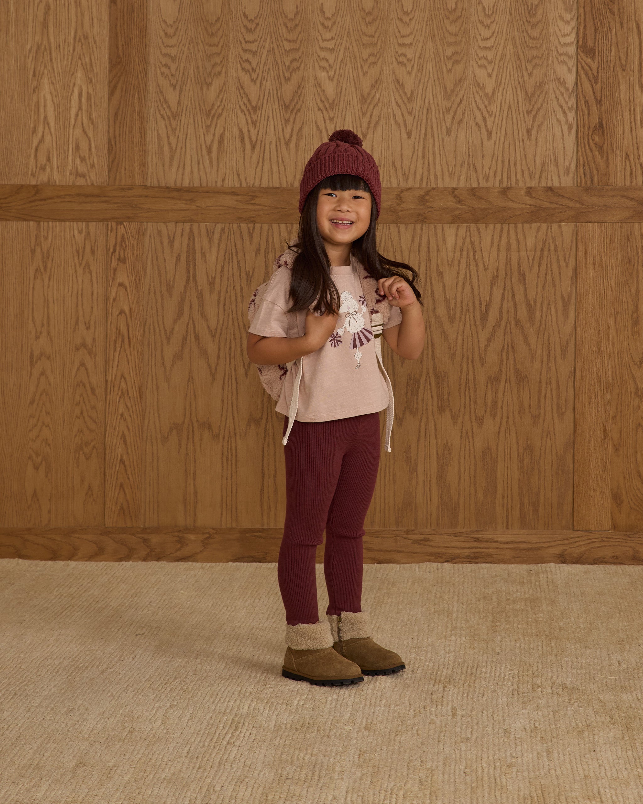 Rylee + Cru ライリーアンドクルー ベビー服 子供服  レギンス　バーガンディ