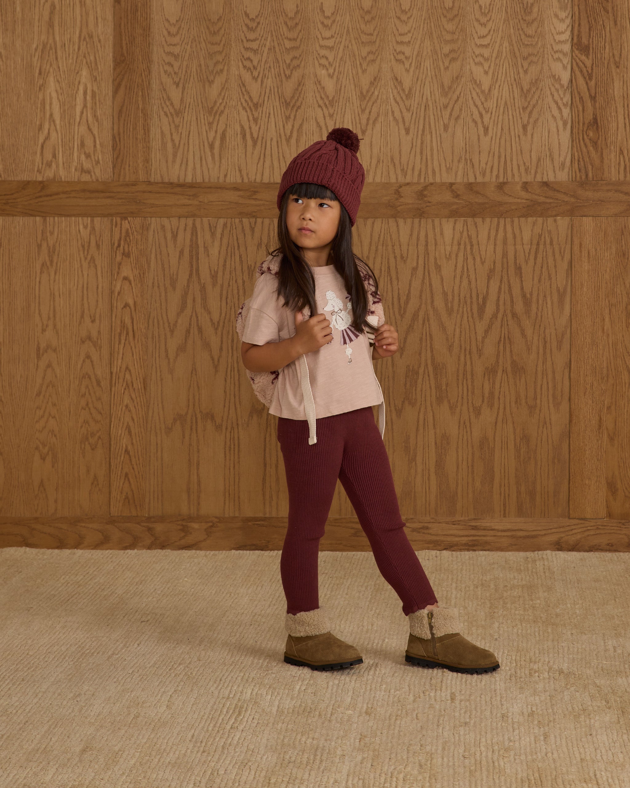 Rylee + Cru ライリーアンドクルー ベビー服 子供服  レギンス　バーガンディ