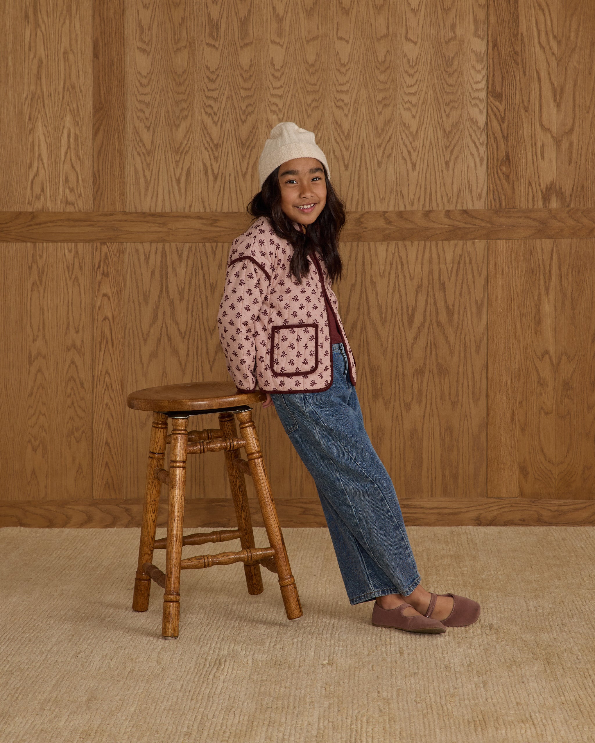 Rylee＋Cru / キルティングジャケット(2-3Y) Rylee＋Cru / キルティングジャケット(2-3Y) Quilted Jacket || Blush