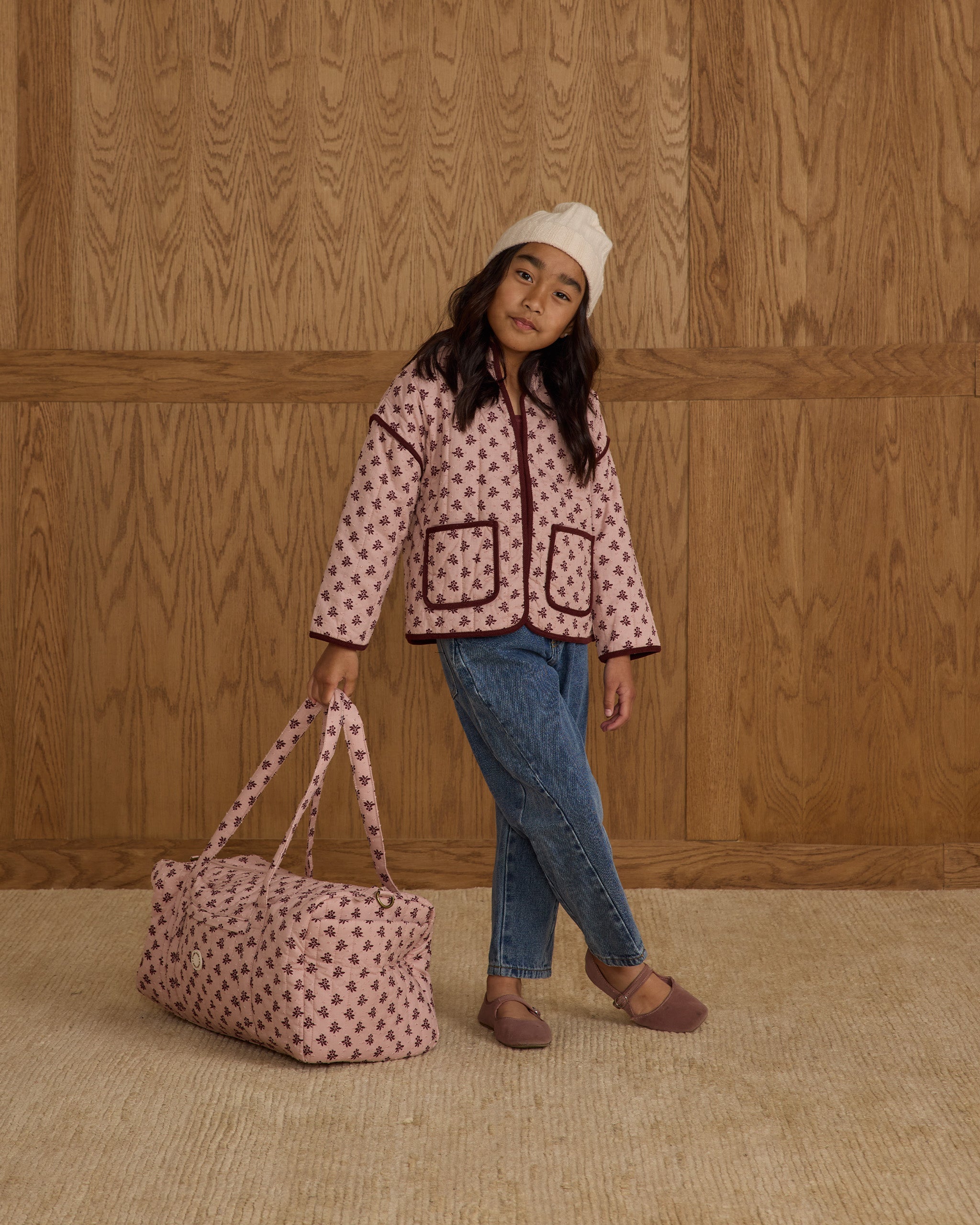 Rylee + Cru ライリーアンドクルー ベビー服 子供服  キルティングジャケット　ブラッシュフルール