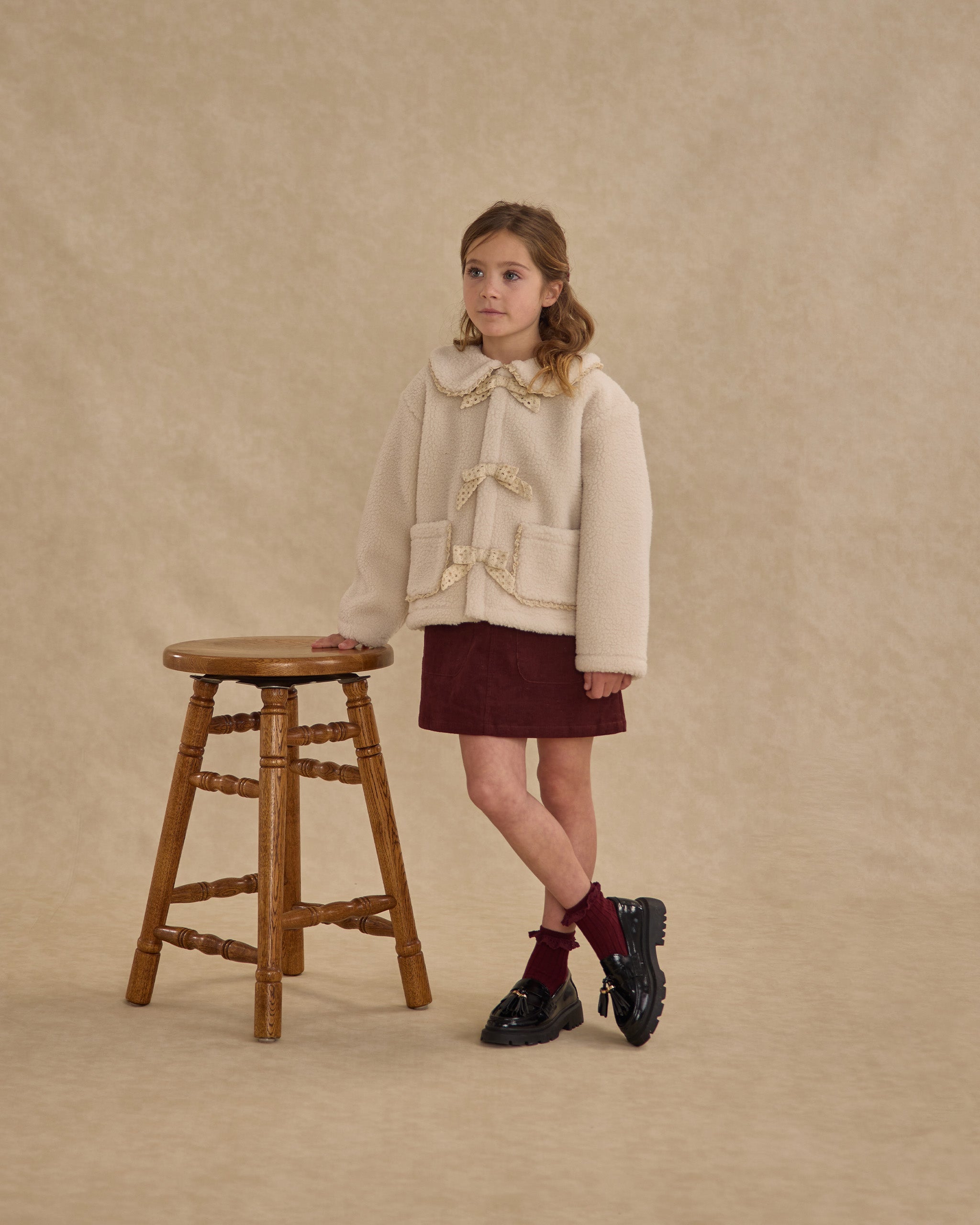 Rylee + Cru ライリーアンドクルー ベビー服 子供服  シアリングカラーコート　ナチュラル