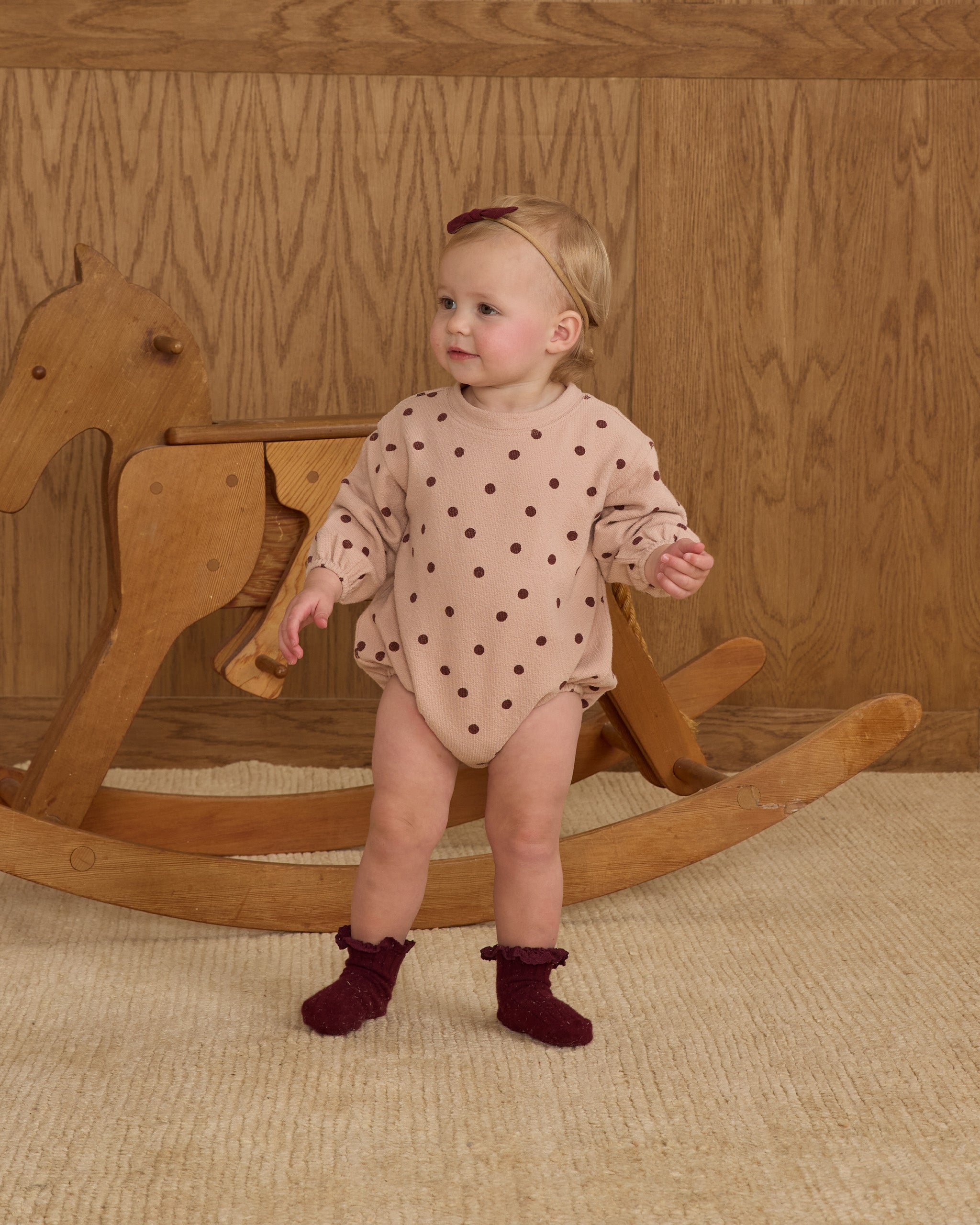 Spongey Knit Romper || Polka Dots – Rylee + Cru Japan