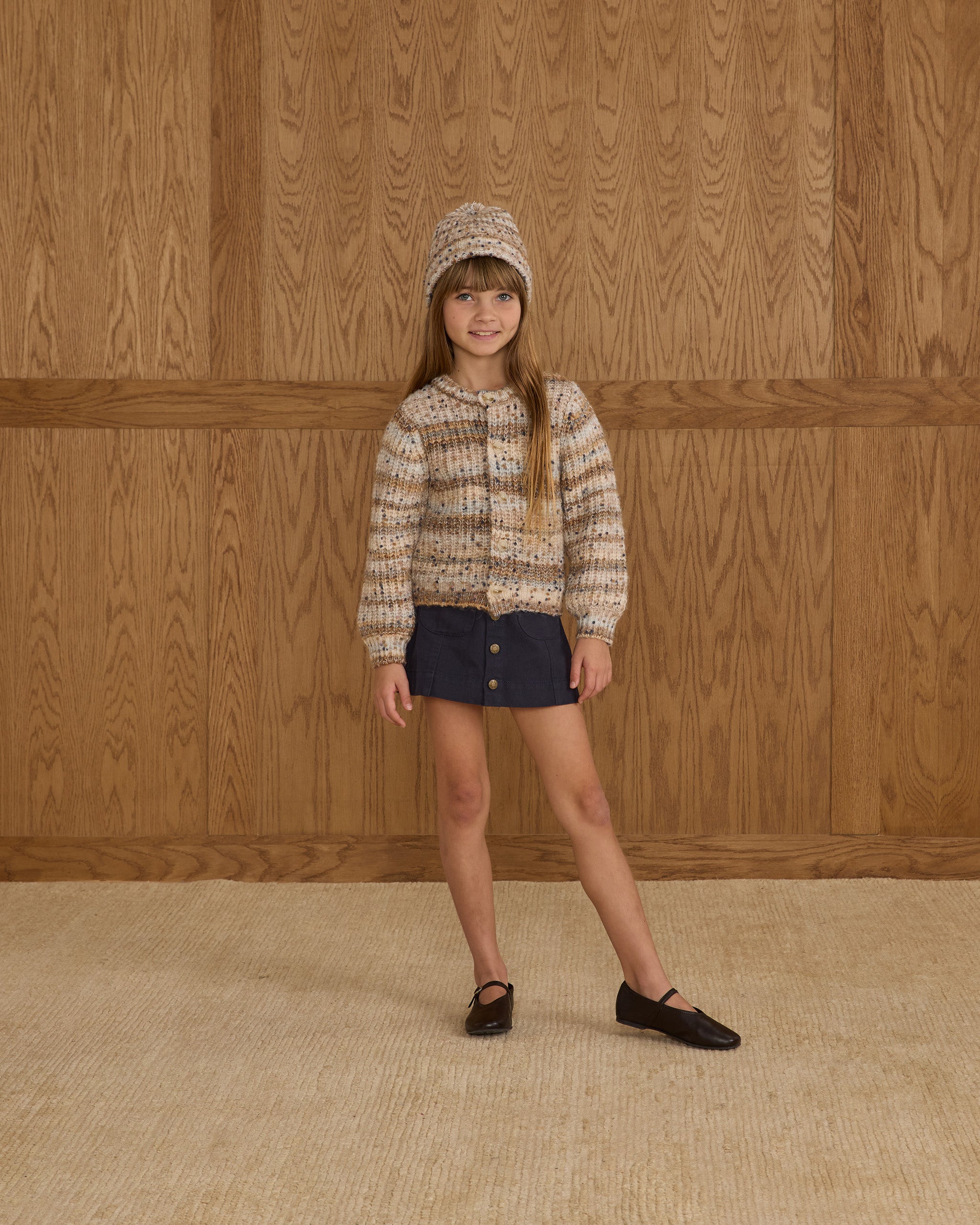 Rylee + Cru ライリーアンドクルー ベビー服 子供服  シャイアン カーディガン　ストーン マルチストライプ
