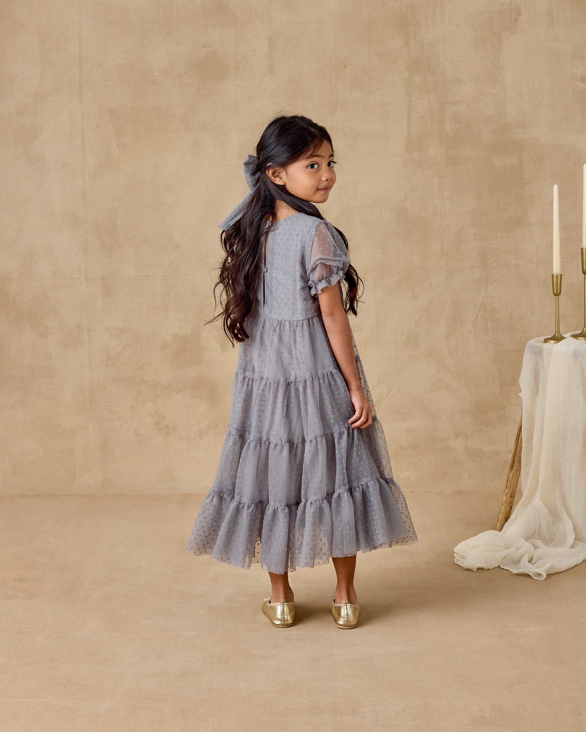 Rylee + Cru ライリーアンドクルー ベビー服 子供服  ドッティドレス　フレンチブルー