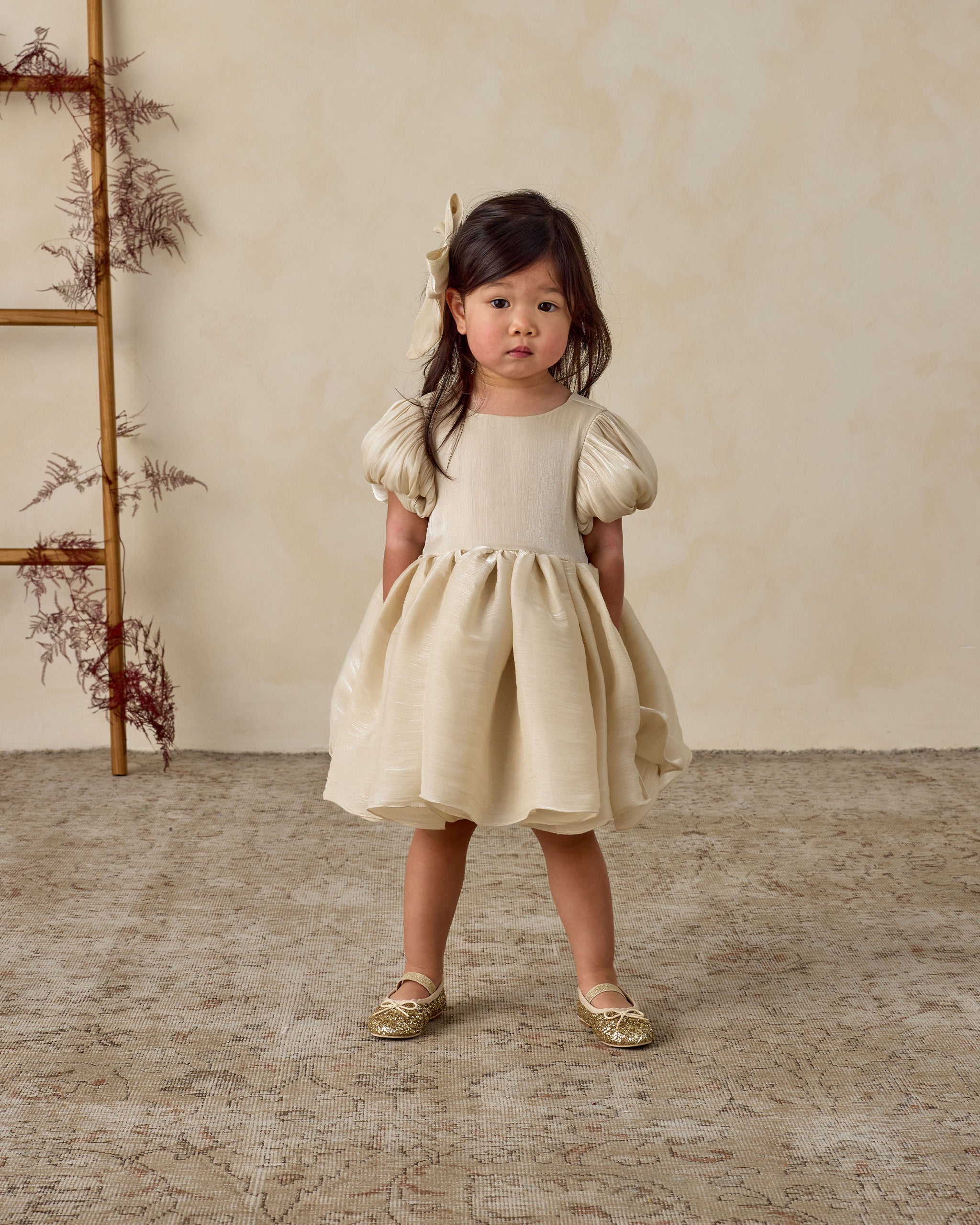 Rylee + Cru ライリーアンドクルー ベビー服 子供服  バレエフラット　ゴールドスパークル