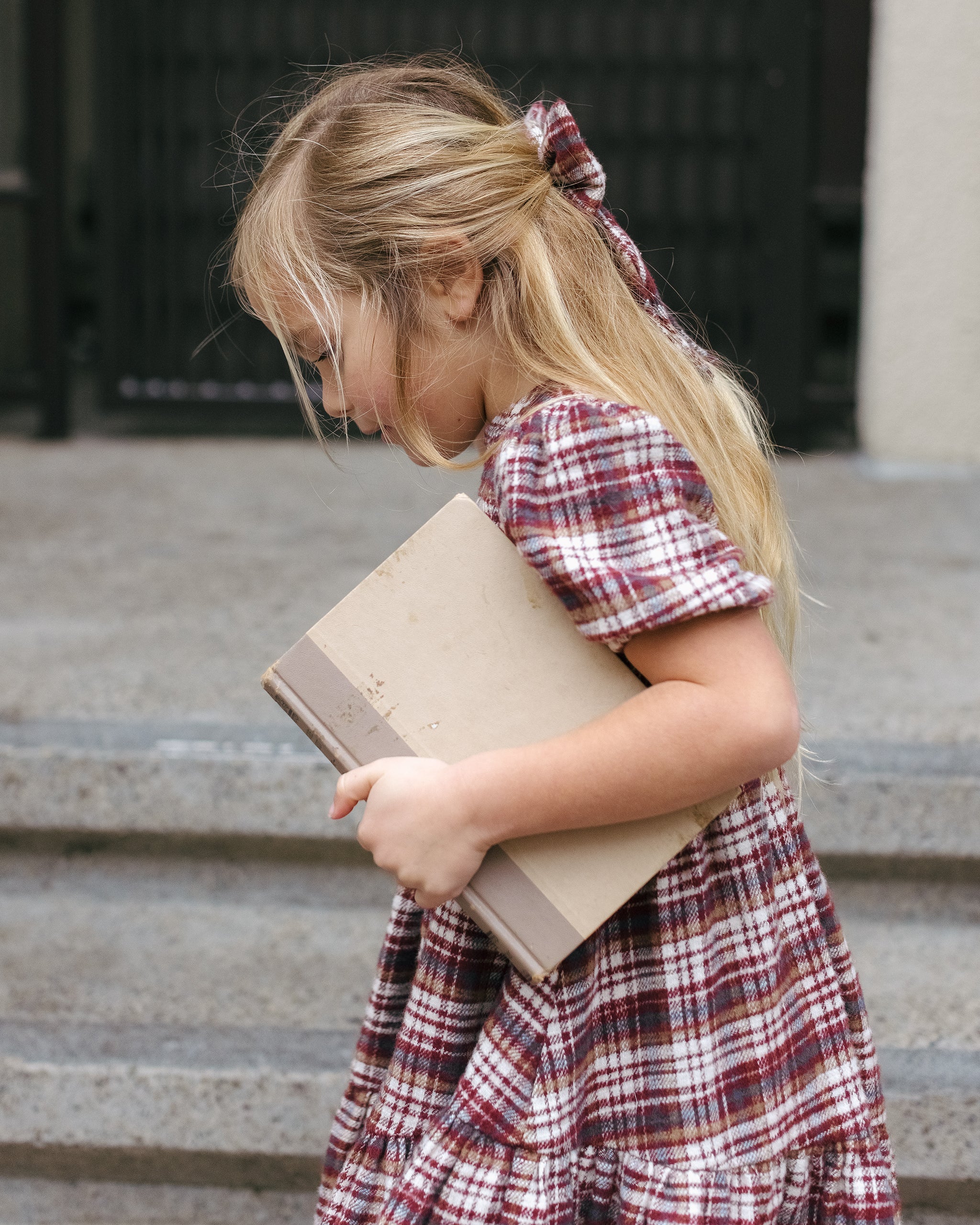 Rylee + Cru ライリーアンドクルー ベビー服 子供服  インドドレス　バーガンディチェック
