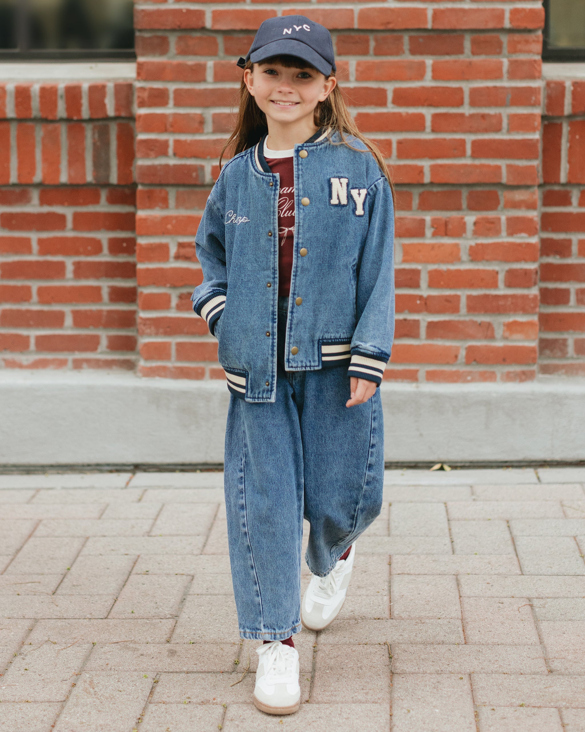 Rylee + Cru ライリーアンドクルー ベビー服 子供服  バレルパンツ　インディゴデニム