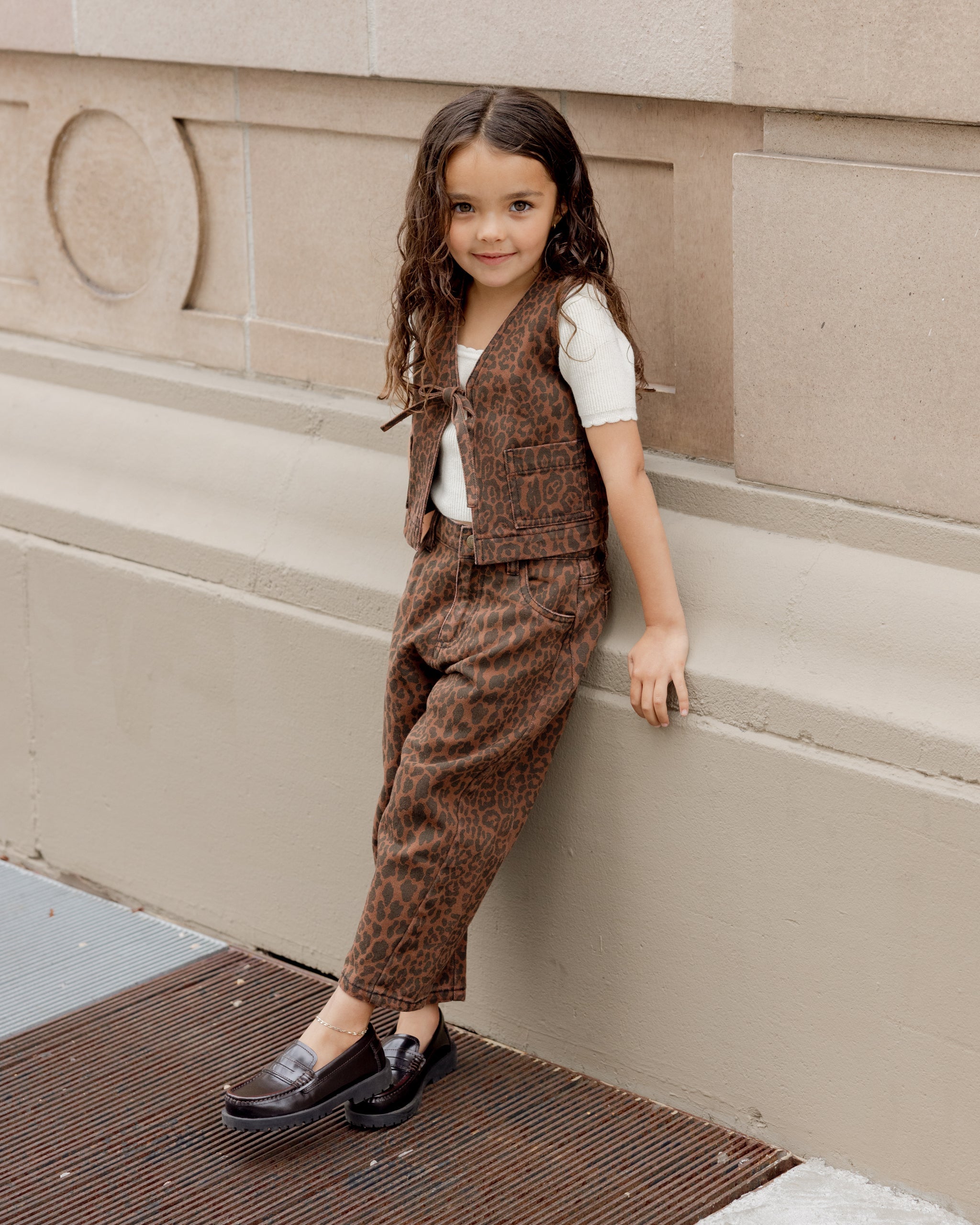 Rylee + Cru ライリーアンドクルー ベビー服 子供服  バレルパンツ　レオパード