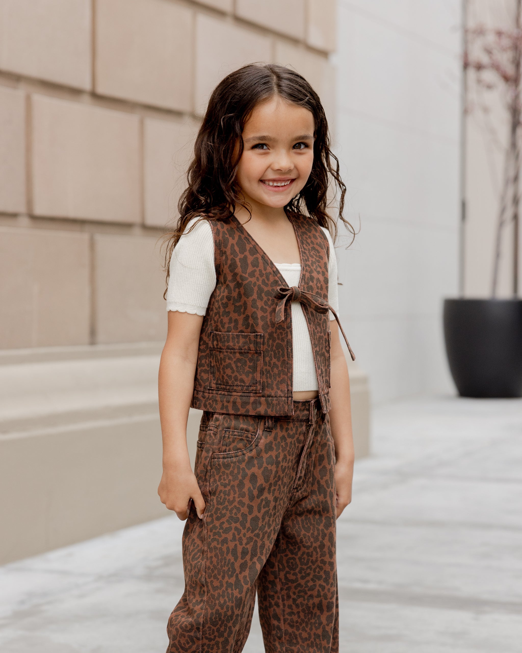 Rylee + Cru ライリーアンドクルー ベビー服 子供服  ユーティリティベスト　レオパード