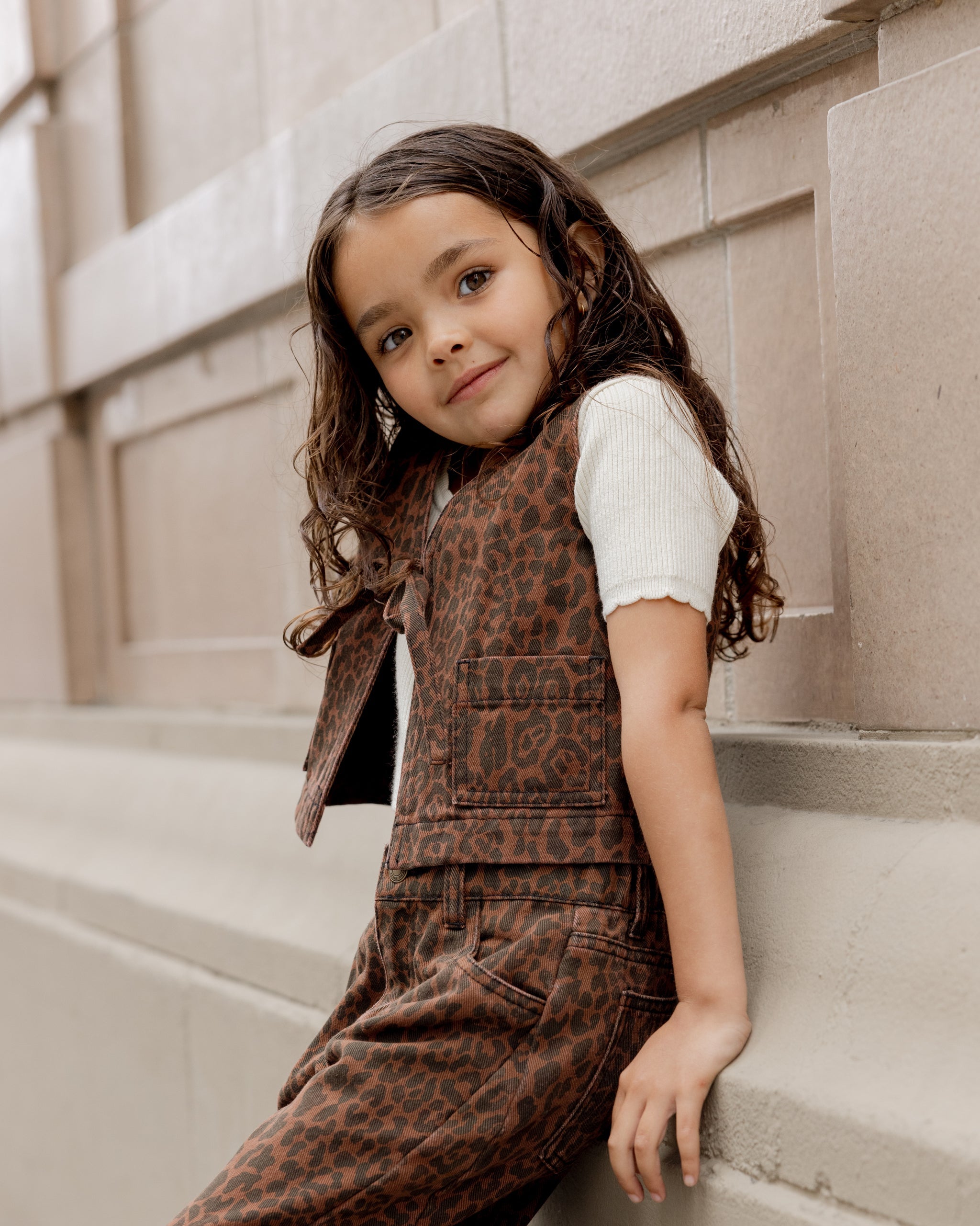 Rylee + Cru ライリーアンドクルー ベビー服 子供服  ユーティリティベスト　レオパード