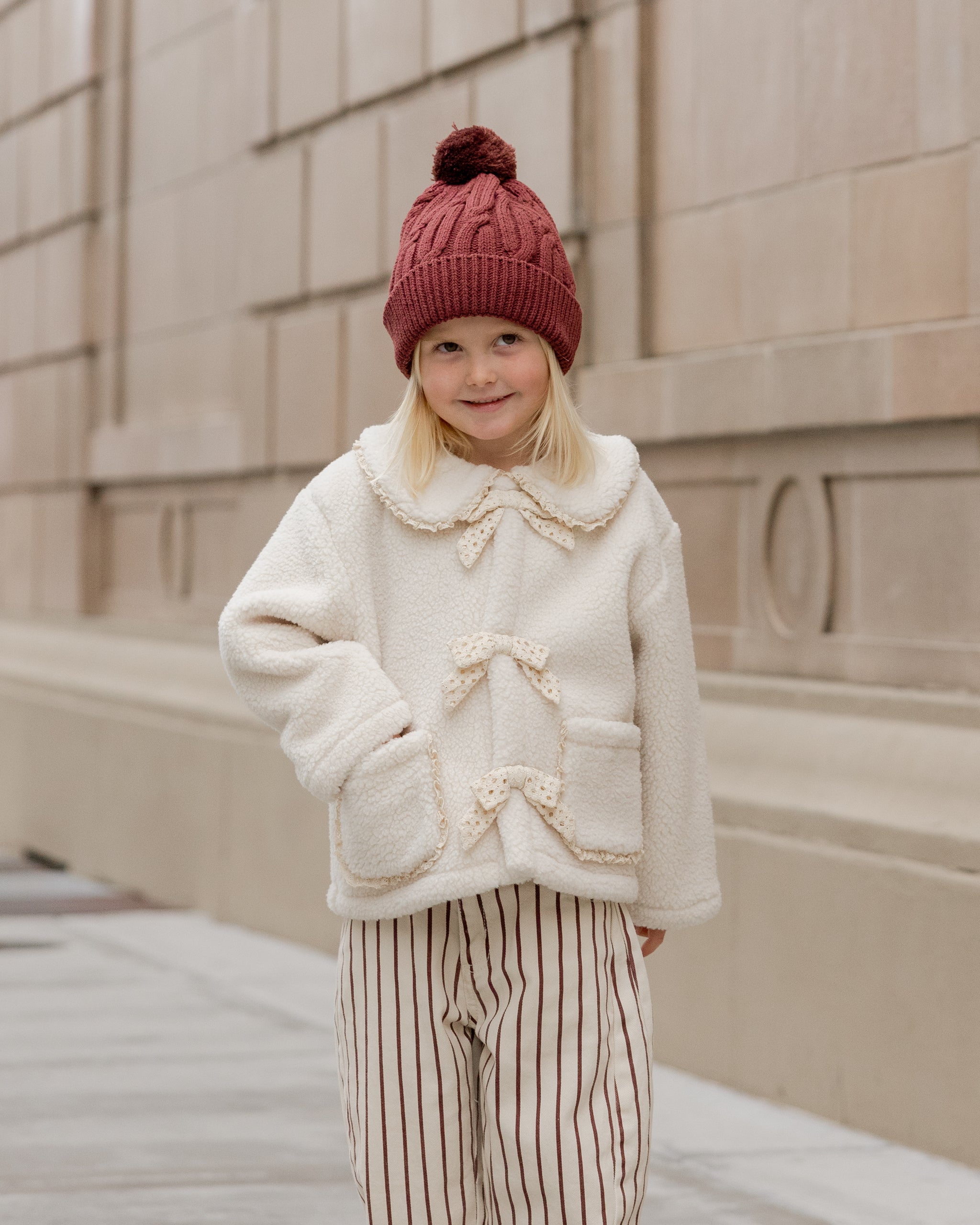 Rylee + Cru ライリーアンドクルー ベビー服 子供服  シアリングカラーコート　ナチュラル