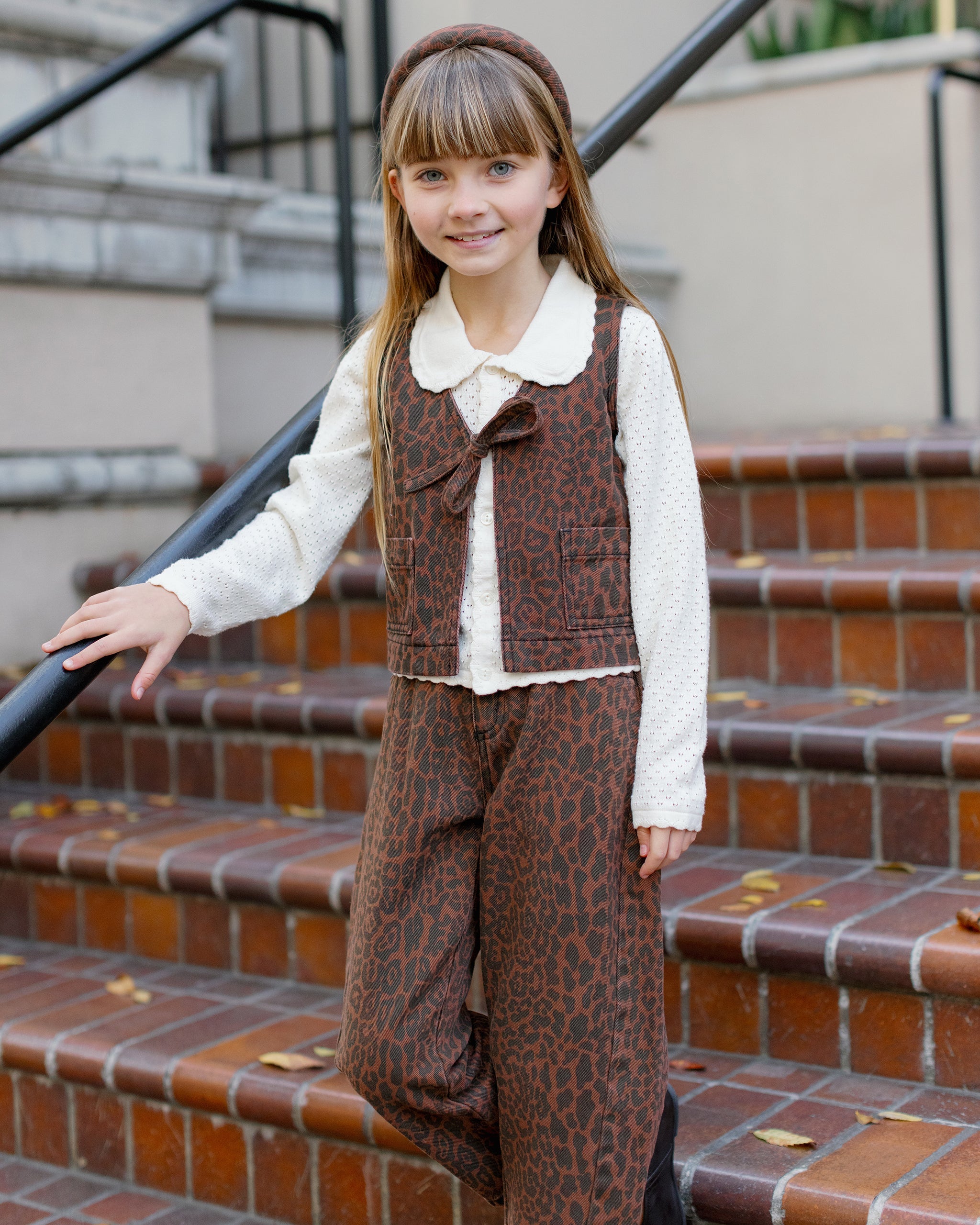 Rylee + Cru ライリーアンドクルー ベビー服 子供服  ユーティリティベスト　レオパード