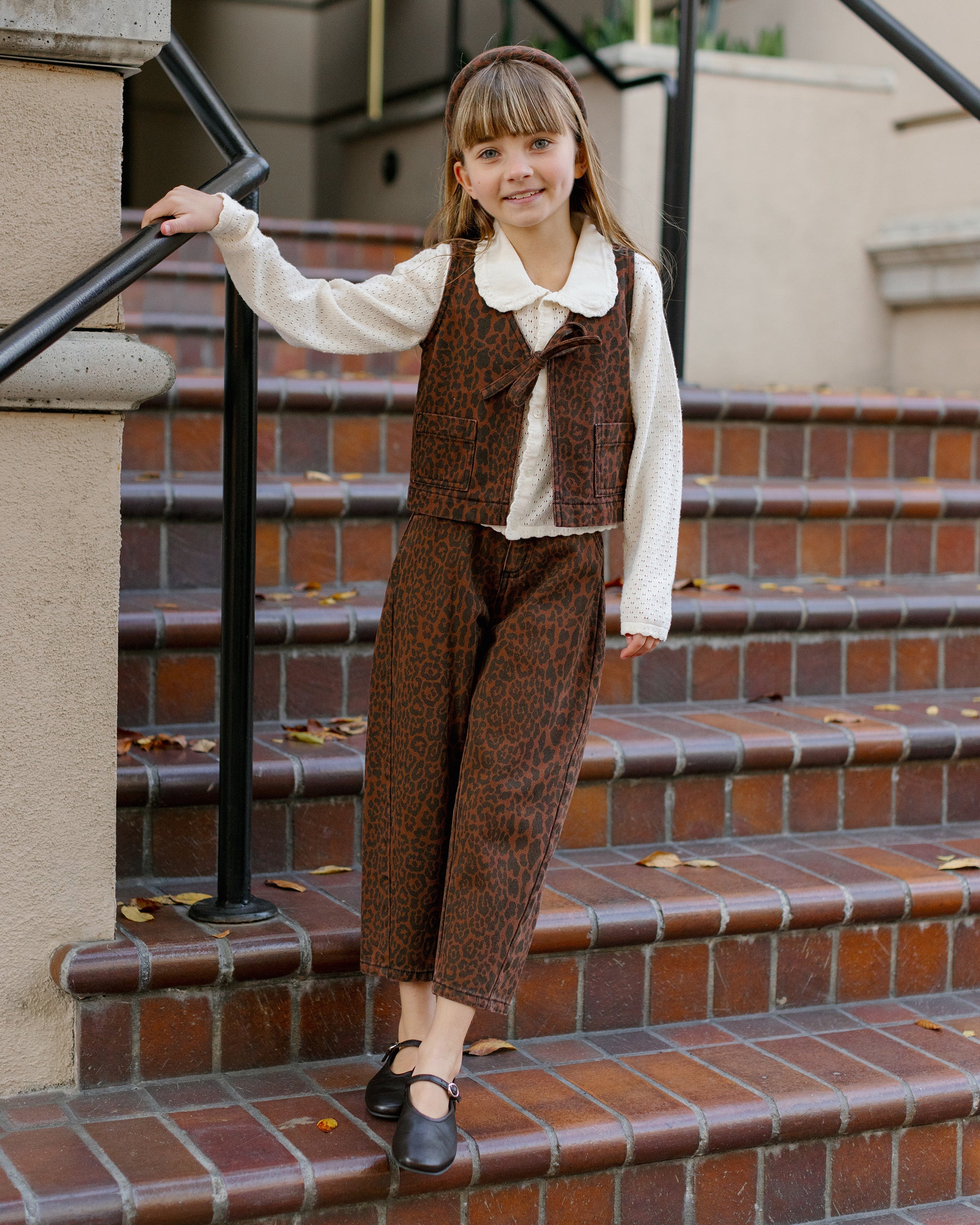 Rylee + Cru ライリーアンドクルー ベビー服 子供服  バレルパンツ　レオパード