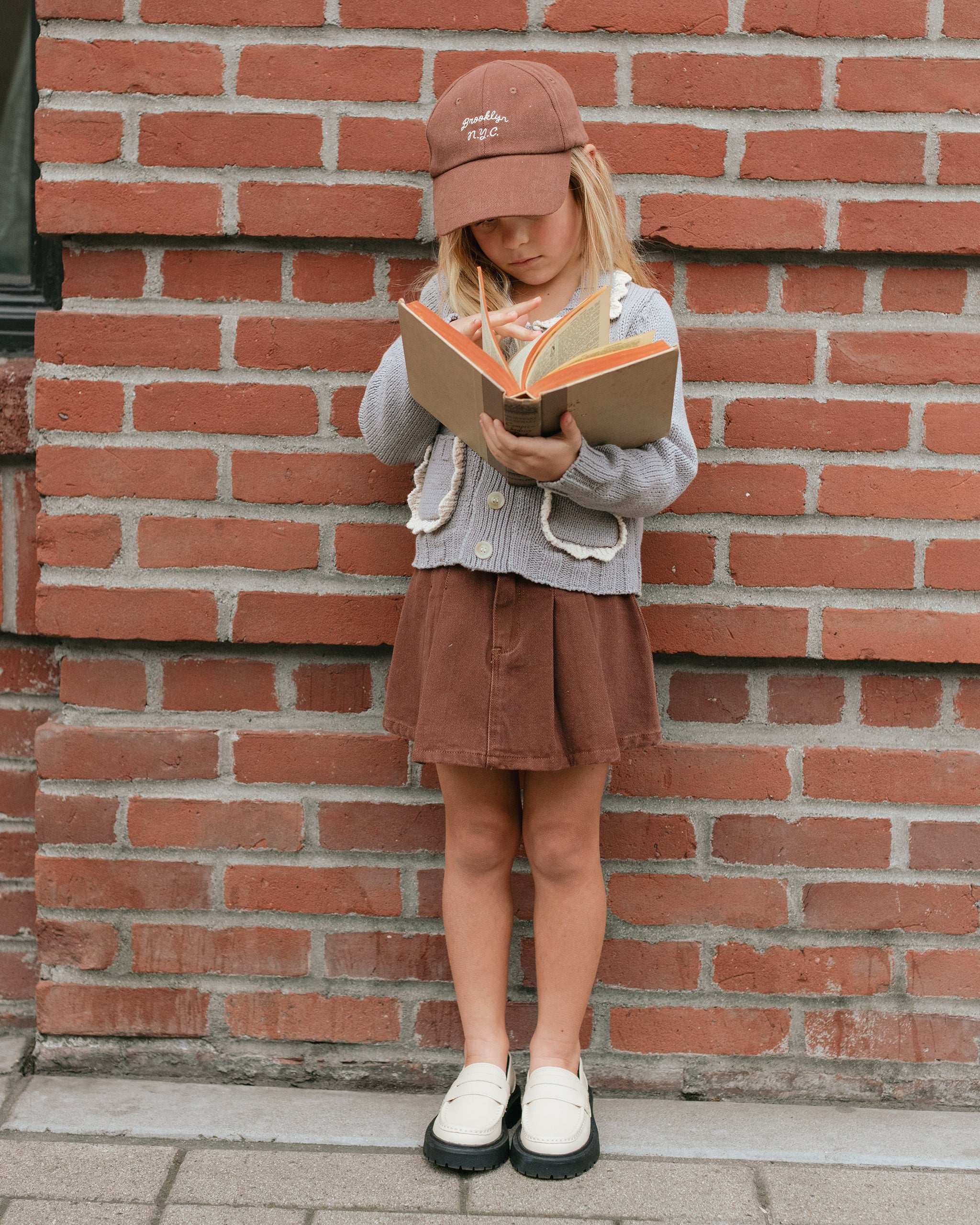 Rylee + Cru ライリーアンドクルー ベビー服 子供服  カラードカーディガン　ダスティブルー